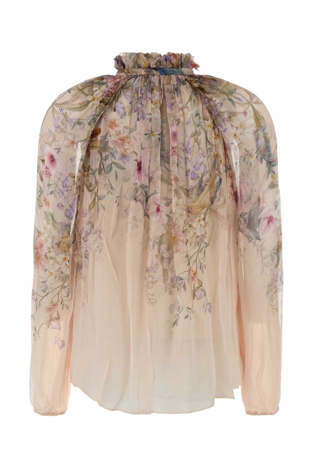 Zimmermann Printed Crepe Rebellion Blouse Size XS / US 0-2 / IT 36-38 - 2 Thumbnail