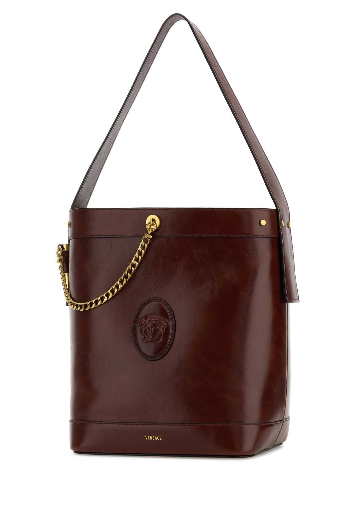 Versace Burgundy Leather Bucket Bag Size ONE SIZE - 2 Thumbnail