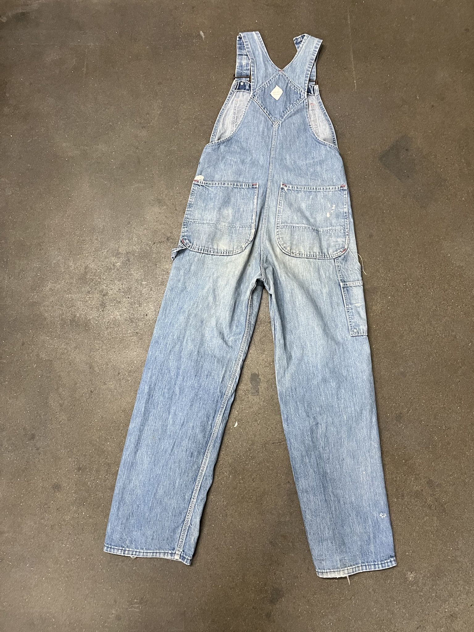 Carhartt × Vintage Vintage 1990s Bis Mac Distressed Denimm Overalls Size 33 Size US 33 - 6 Thumbnail