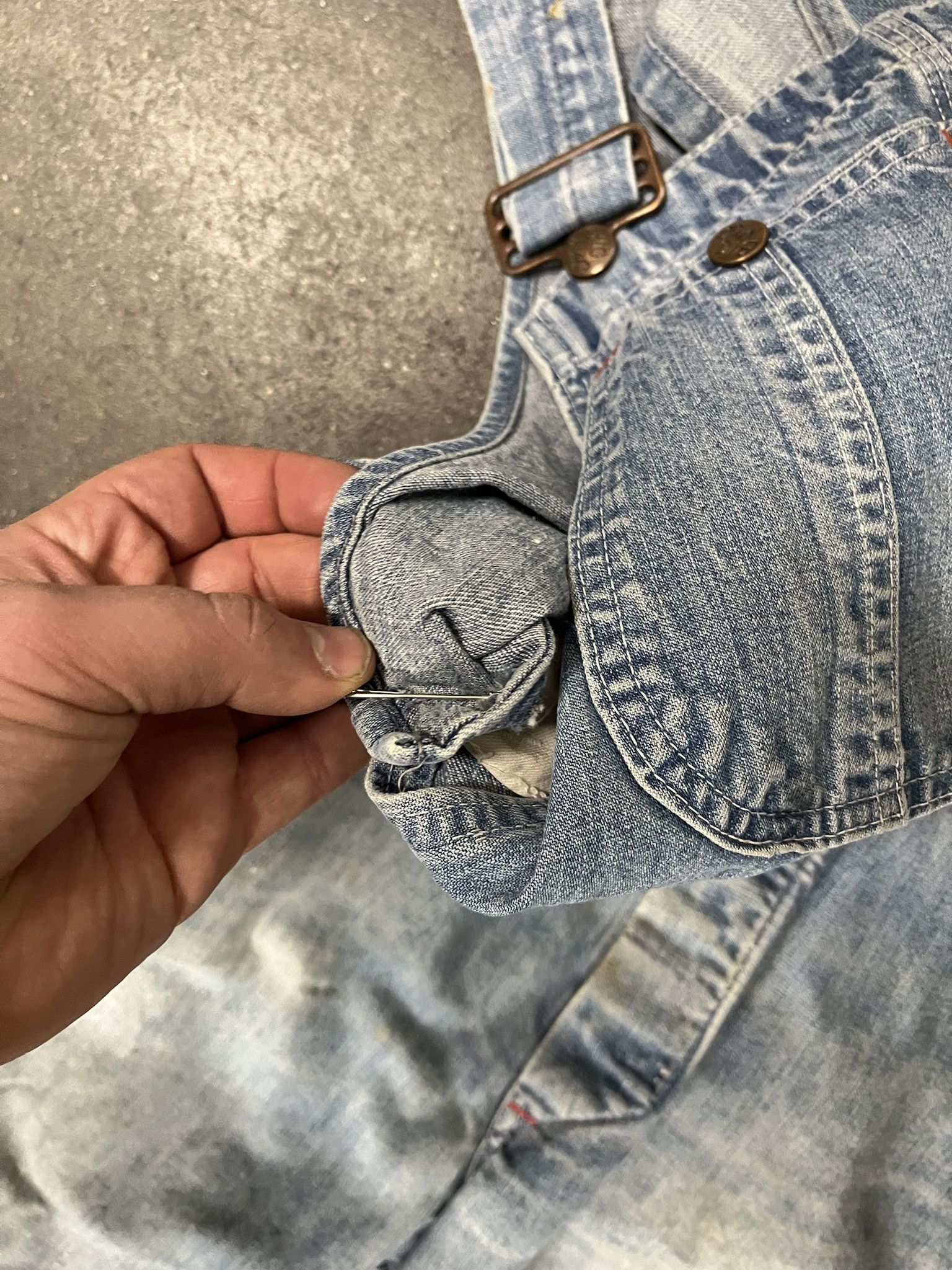Carhartt × Vintage Vintage 1990s Bis Mac Distressed Denimm Overalls Size 33 Size US 33 - 5 Thumbnail
