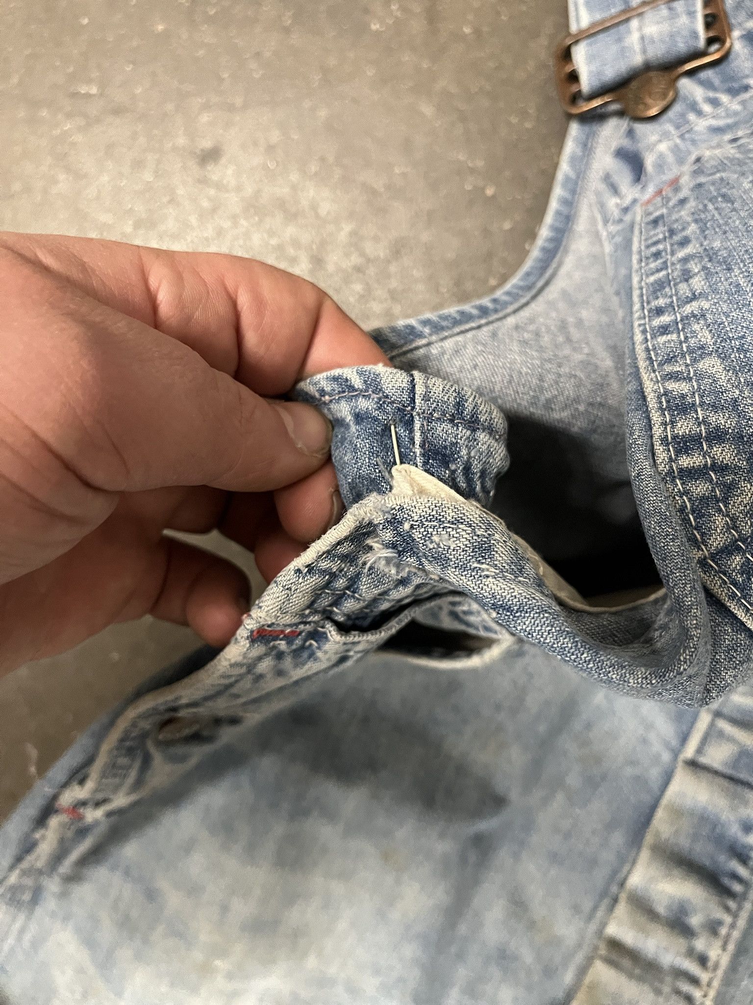 Carhartt × Vintage Vintage 1990s Bis Mac Distressed Denimm Overalls Size 33 Size US 33 - 4 Thumbnail