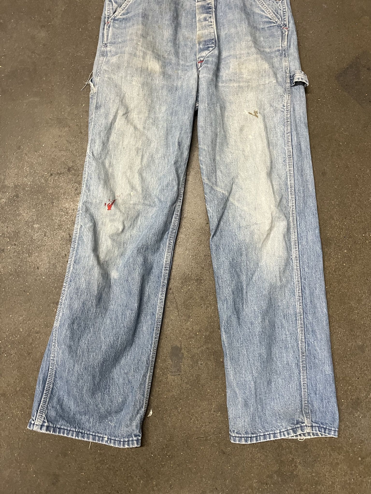 Carhartt × Vintage Vintage 1990s Bis Mac Distressed Denimm Overalls Size 33 Size US 33 - 3 Thumbnail