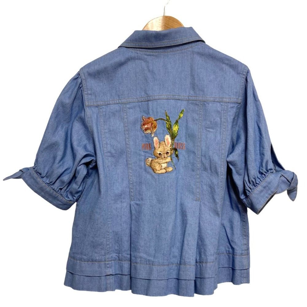 Other Other PINK HOUSE Denim Jacket Textile Outerwear A2151FJ367 DUTY FREE for USA Size ONE SIZE - 2 Thumbnail