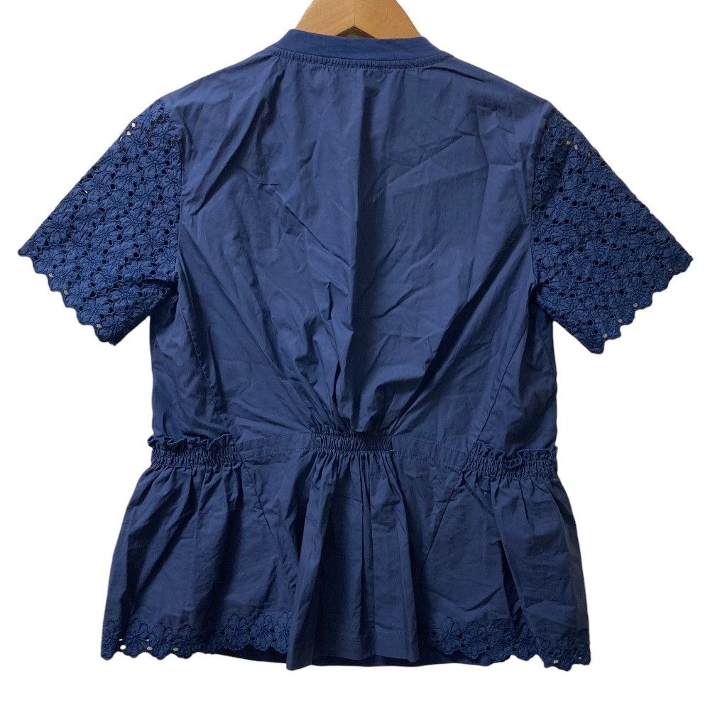Moncler Moncler Moncler MAGLIA GIRLOCOLLO Lace V Neck Top Textile Tops DUTY FREE for USA Size ONE SIZE - 3 Thumbnail