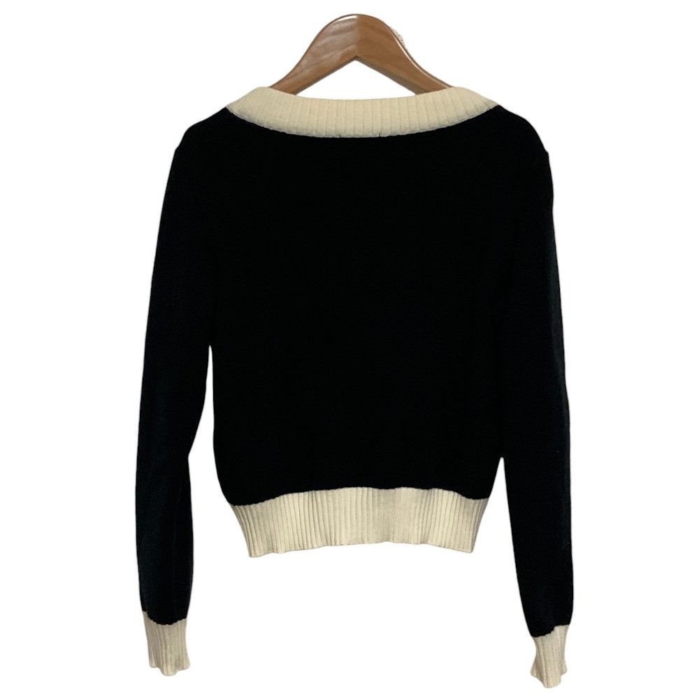 Other Other OBLI Heart Embroidery Bicolor Knit Cardigan Textile Tops DUTY FREE for USA Size ONE SIZE - 2 Thumbnail