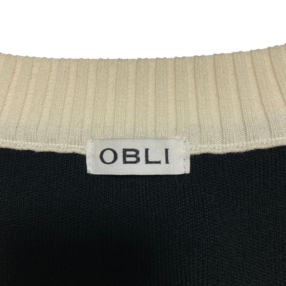 Other Other OBLI Heart Embroidery Bicolor Knit Cardigan Textile Tops DUTY FREE for USA Size ONE SIZE - 5 Thumbnail