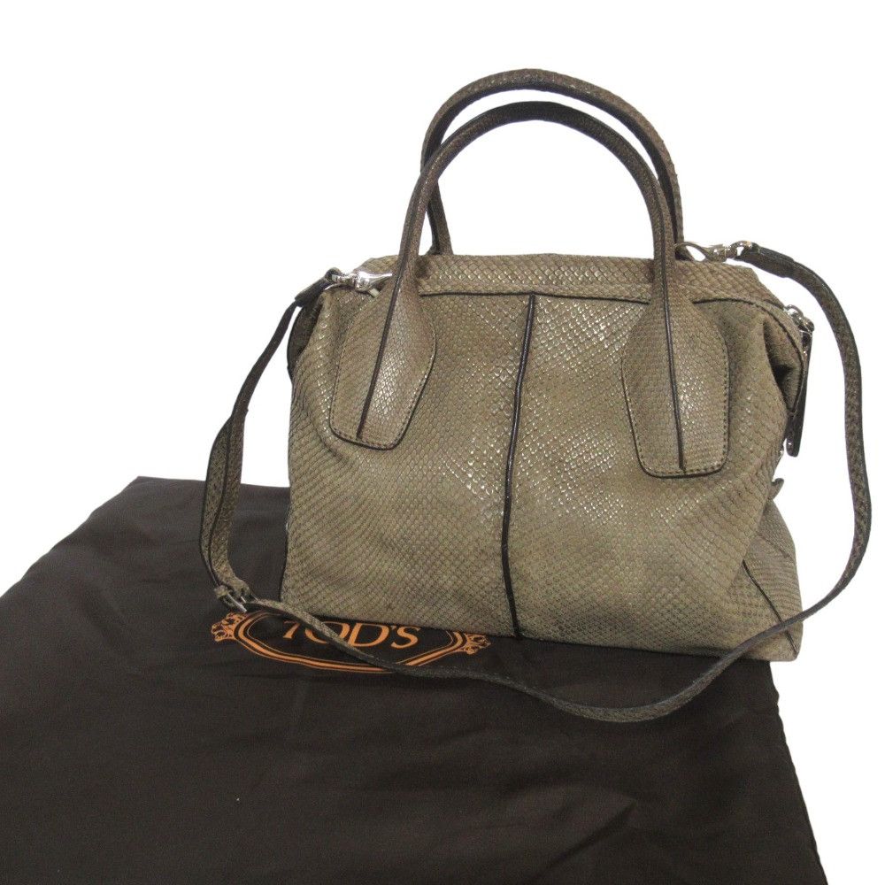 Tod's Tod's Tod’s D Styling Python 2way Bag Leather Shoulder Bag DUTY FREE for USA Size ONE SIZE - 10 Thumbnail