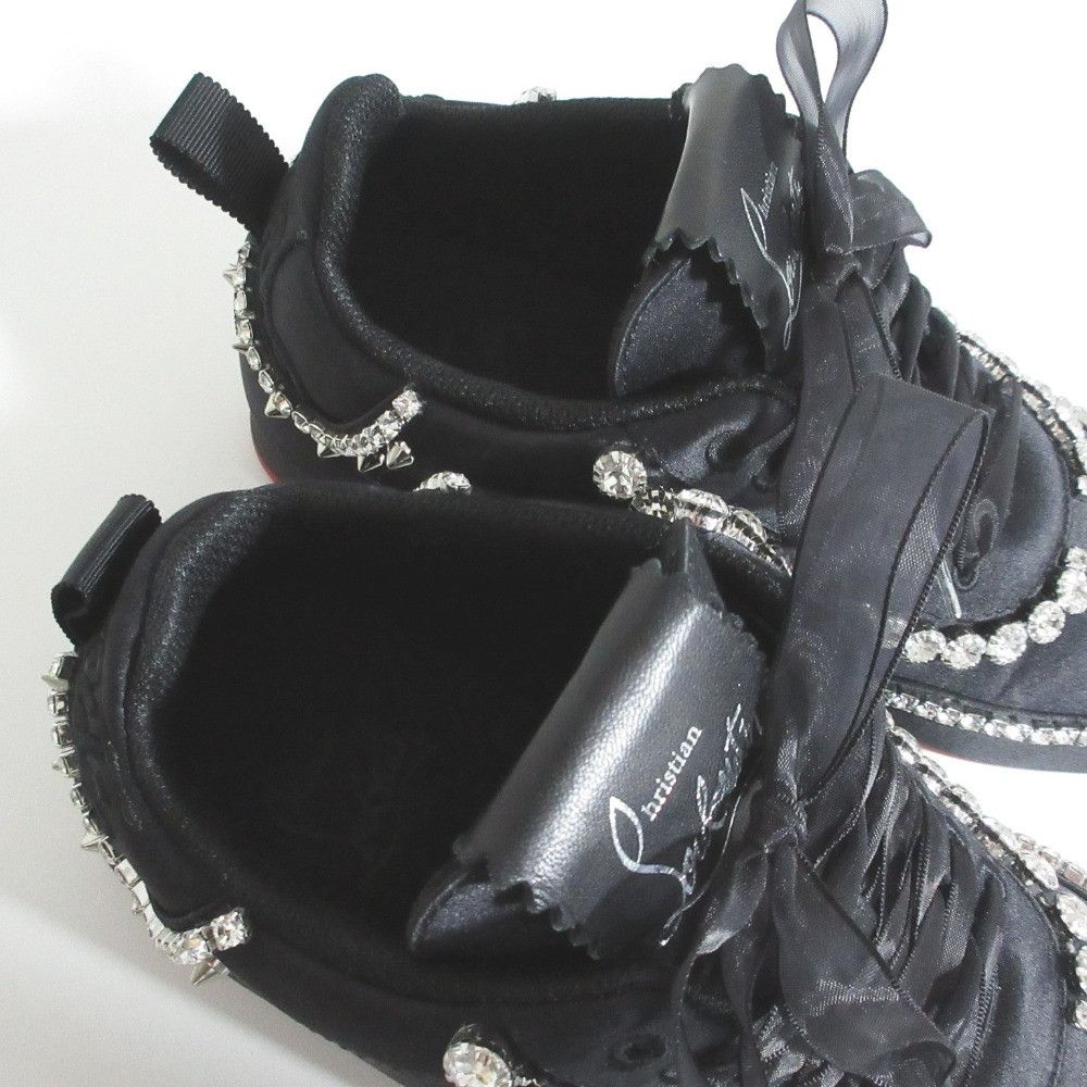 Christian Louboutin Christian Louboutin Christian Louboutin Eleonora Strass Satin Sneakers Textile Shoes DUTY FREE for USA Size ONE SIZE - 7 Thumbnail