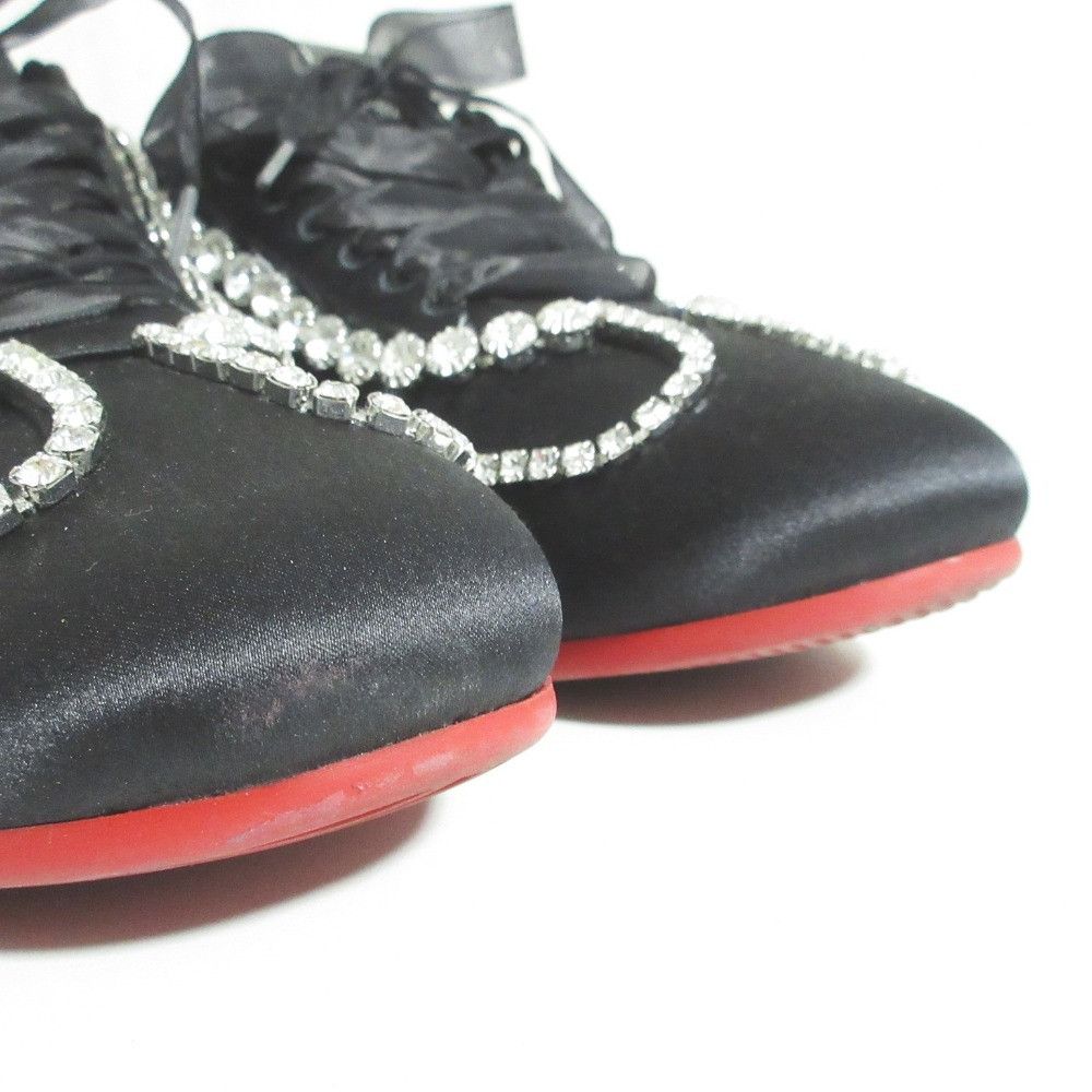 Christian Louboutin Christian Louboutin Christian Louboutin Eleonora Strass Satin Sneakers Textile Shoes DUTY FREE for USA Size ONE SIZE - 5 Thumbnail