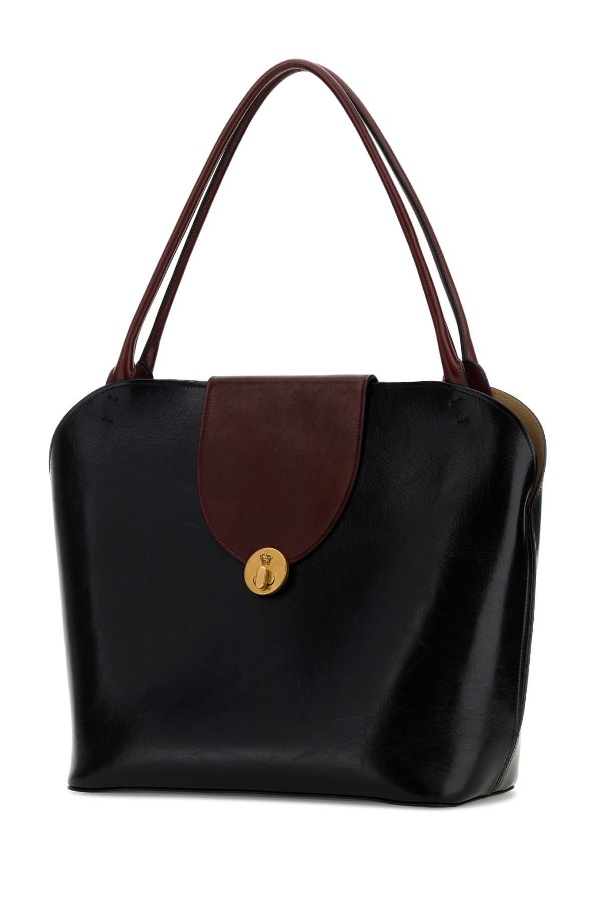 Versace Black Leather Shopping Bag Size ONE SIZE - 2 Thumbnail