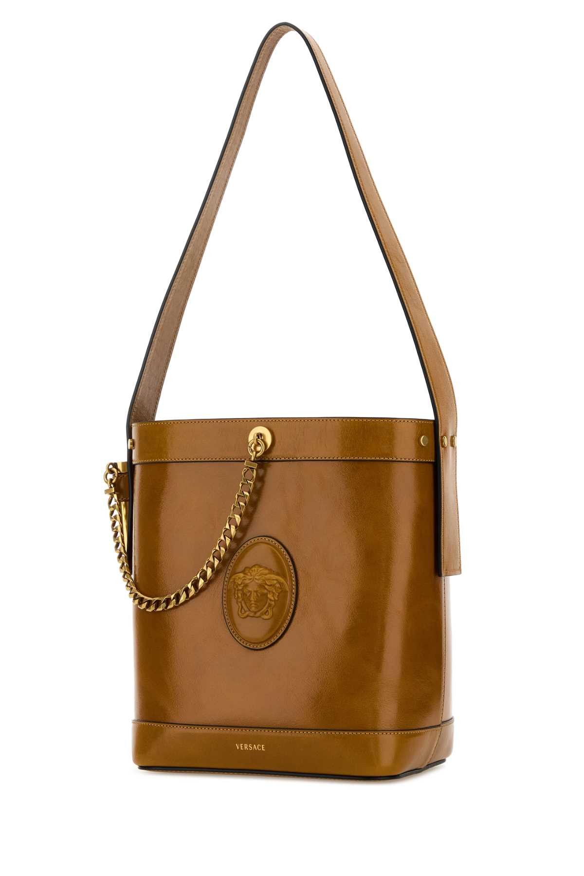 Versace Camel Leather Bucket Bag Size ONE SIZE - 2 Thumbnail