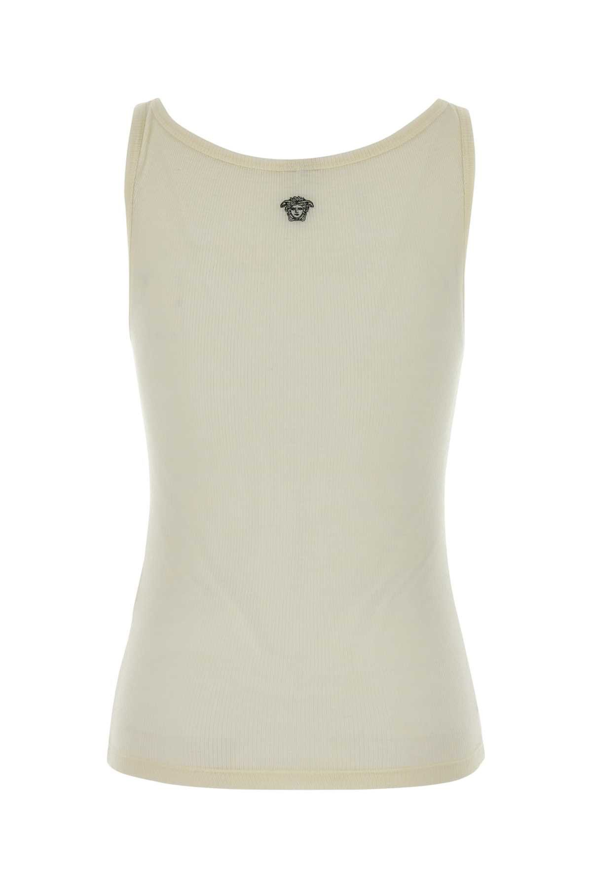Versace Cream Wool Tank Top Size XS / US 0-2 / IT 36-38 - 2 Thumbnail