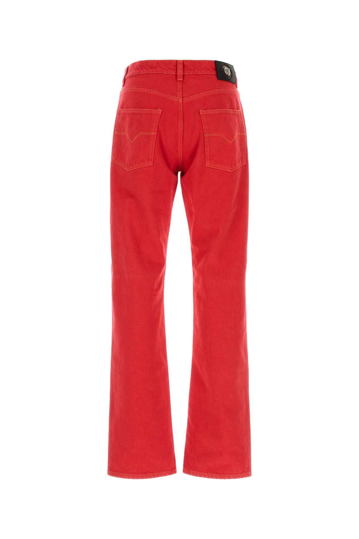 Versace Red Denim Jeans Size US 30 / EU 46 - 2 Thumbnail