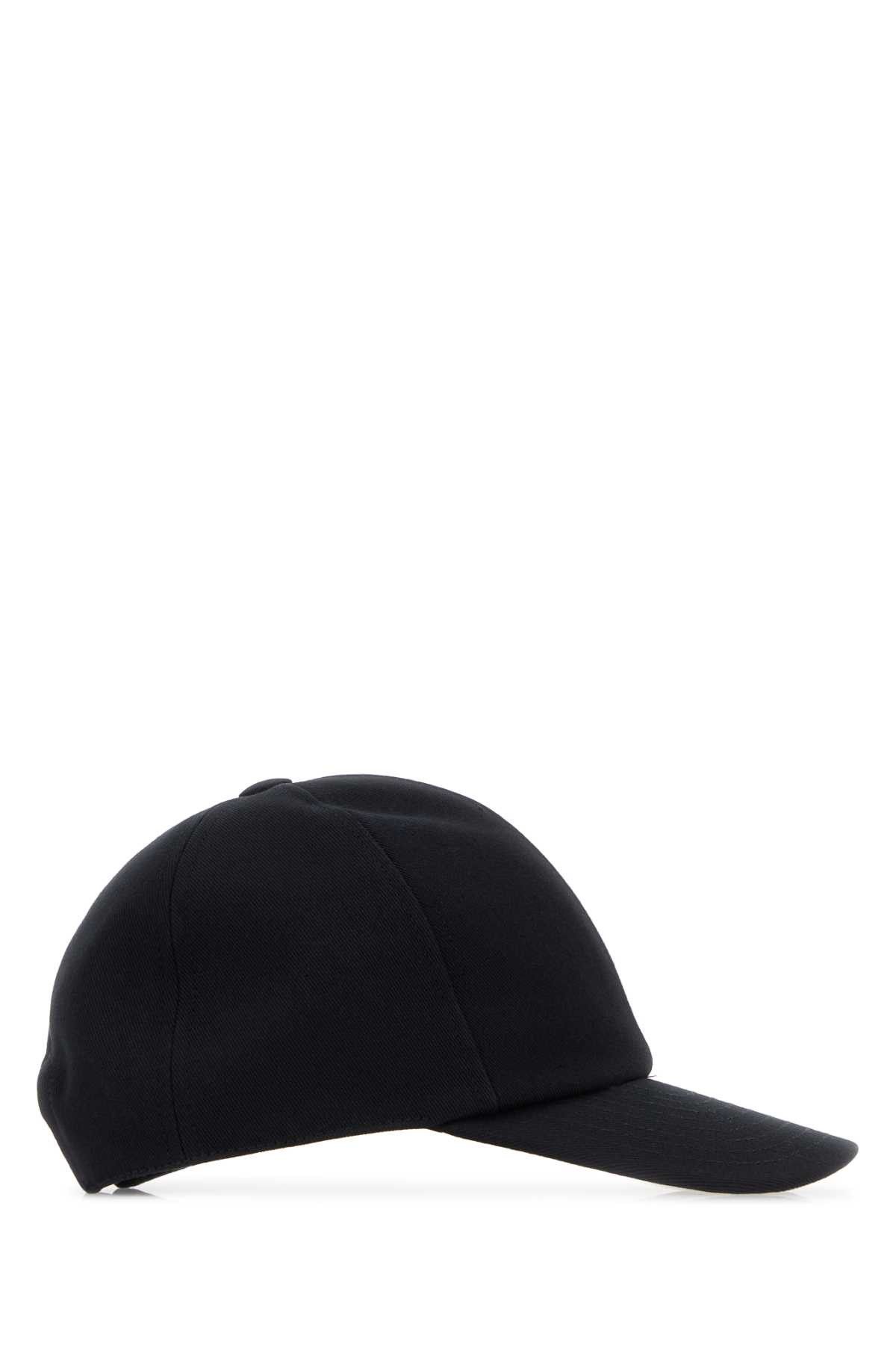 Courreges Black Cotton Baseball Cap Size ONE SIZE - 2 Thumbnail