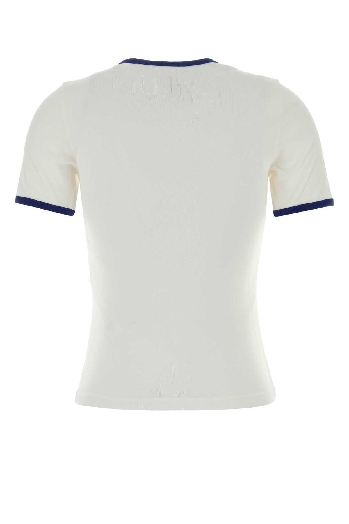 Courreges White Cotton T-Shirt Size XS / US 0-2 / IT 36-38 - 2 Thumbnail