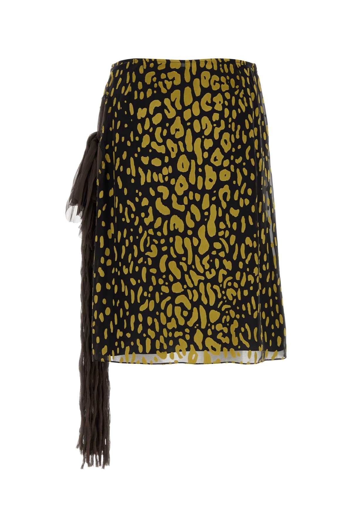 Salvatore Ferragamo Embellished Silk Blend Skirt Size 26" / US 2 / IT 38 - 2 Thumbnail