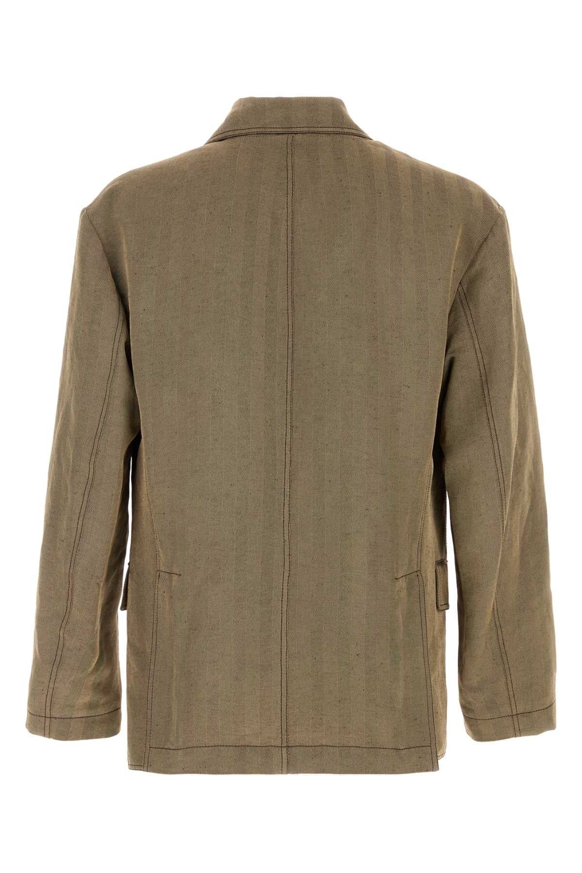 Salvatore Ferragamo Embroidered Linen Blend Blazer Size US M / EU 48-50 / 2 - 2 Thumbnail