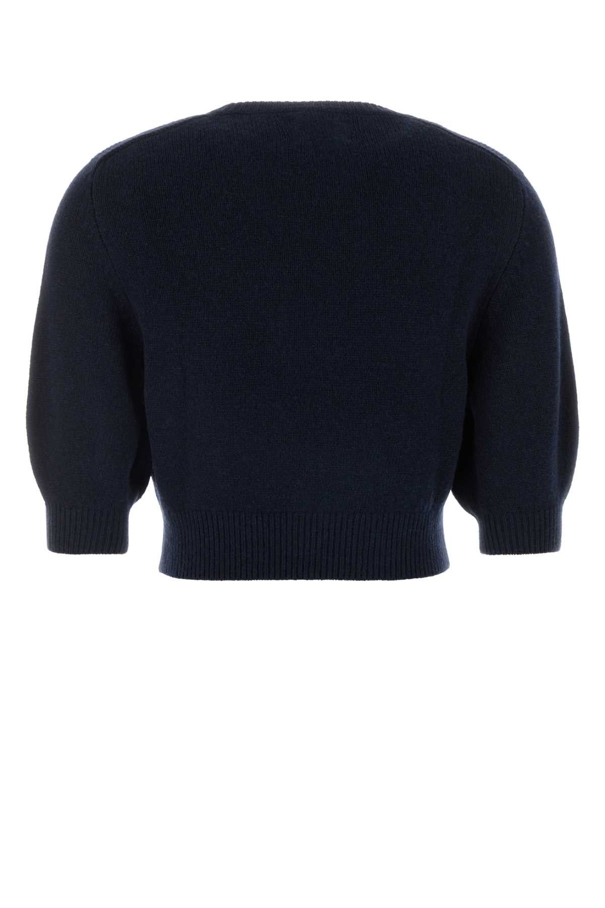 KHAITE Navy Blue Wool Blend Lorelai Sweater Size S / US 4 / IT 40 - 2 Thumbnail