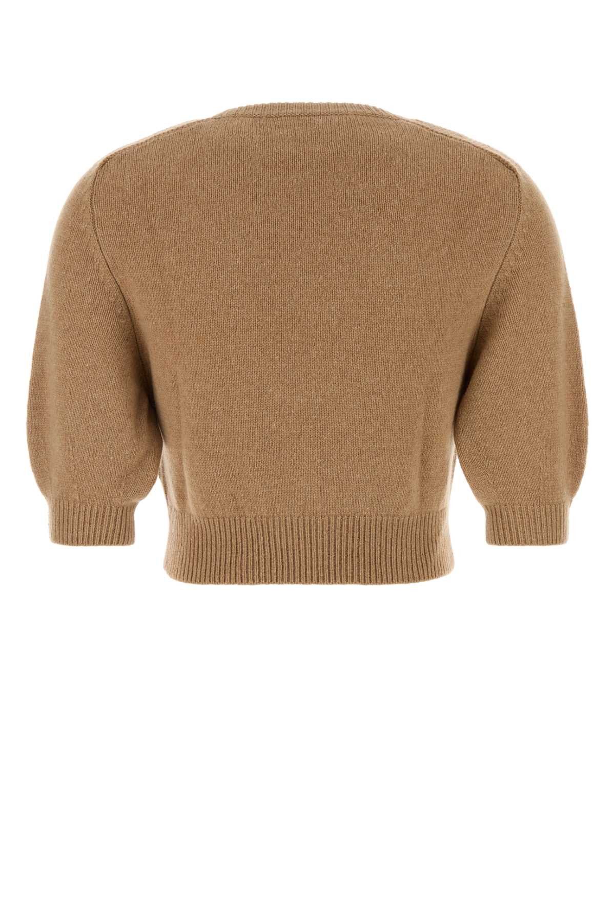 KHAITE Camel Wool Blend Lorelai Sweater Size S / US 4 / IT 40 - 2 Thumbnail