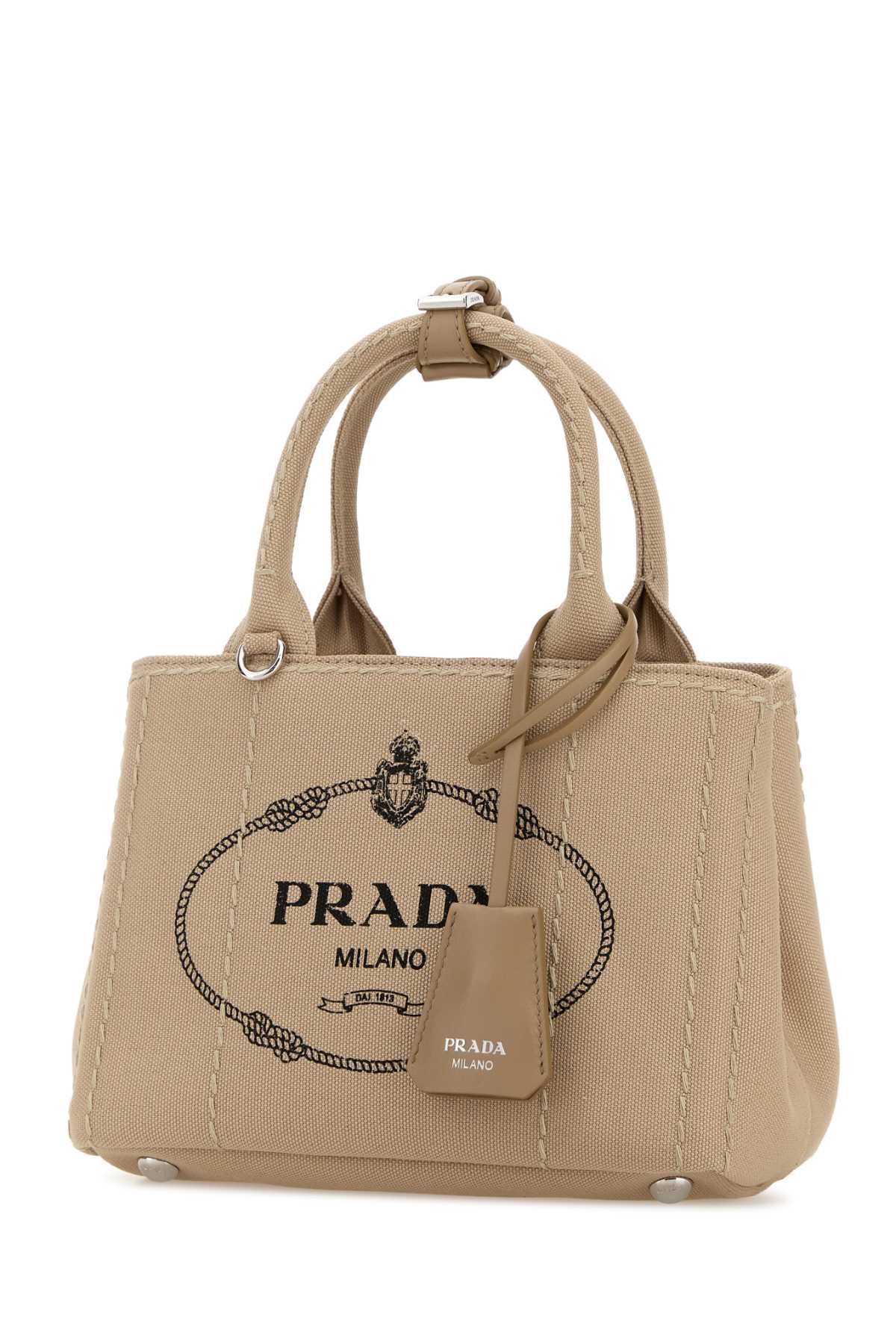 Prada Beige Canvas Mini Prada Jardiniã¨Re Handbag Size ONE SIZE - 2 Thumbnail