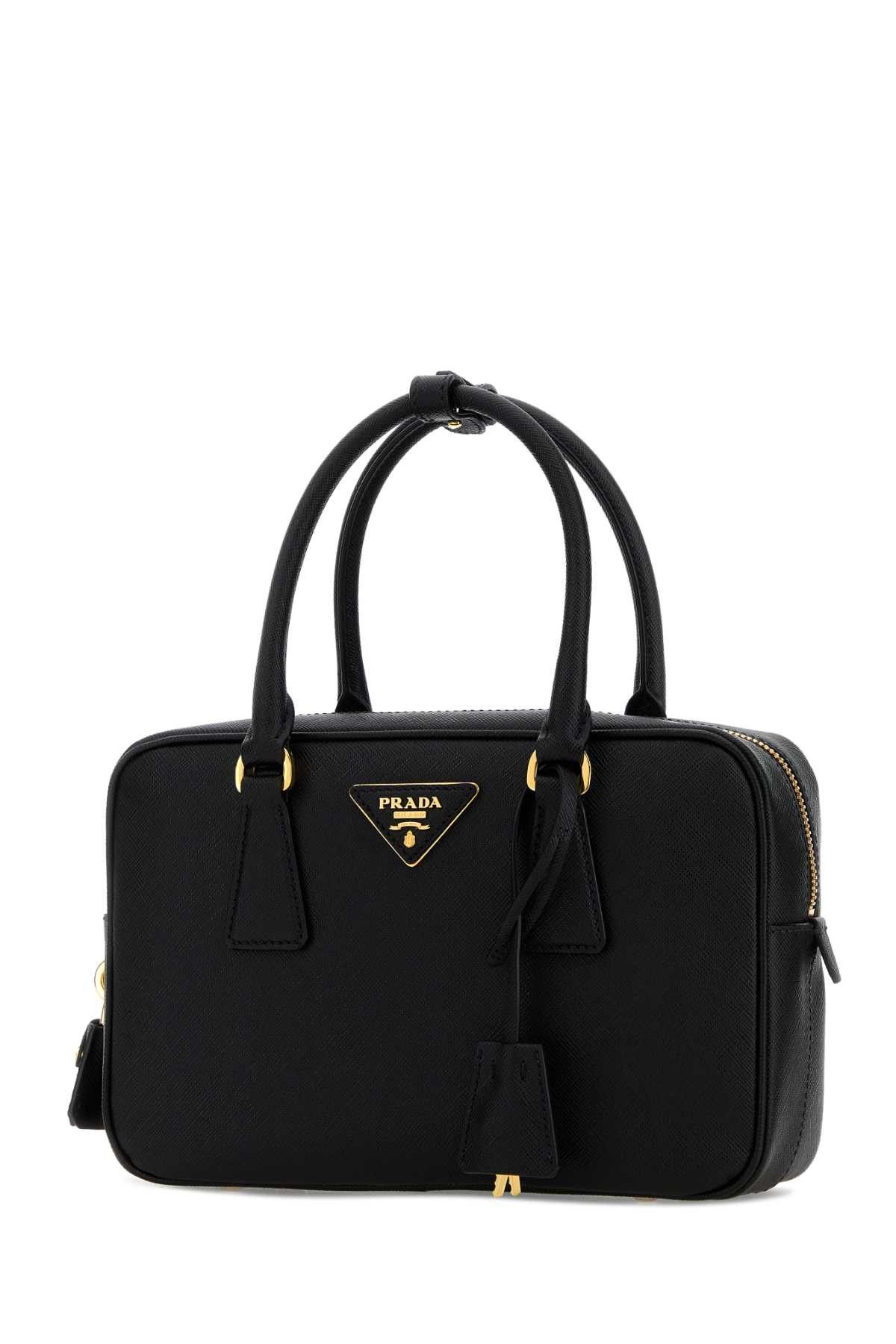 Prada Black Leather Handbag Size ONE SIZE - 2 Thumbnail
