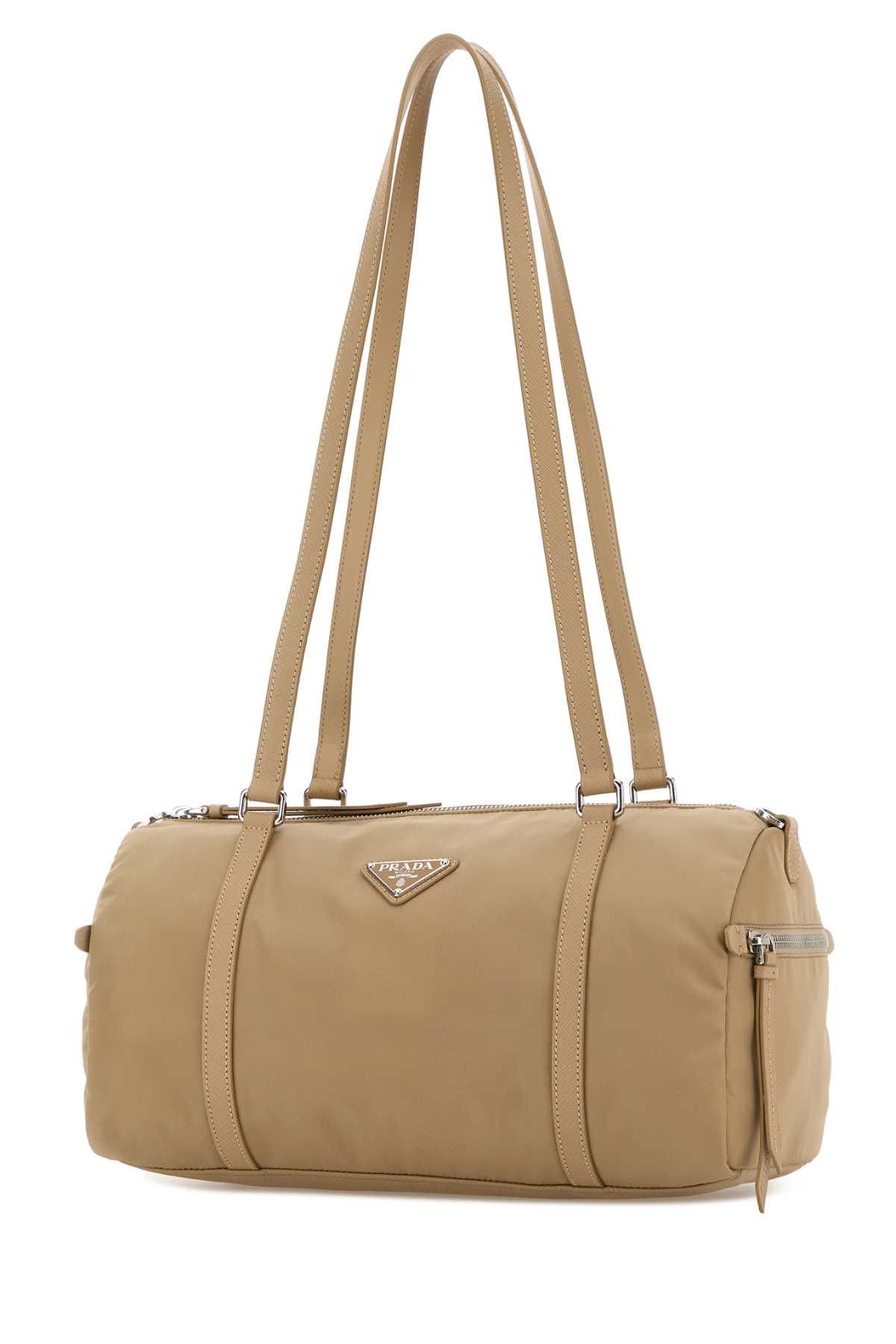 Prada Beige Re-Nylon Large Shoulder Bag Size ONE SIZE - 2 Thumbnail