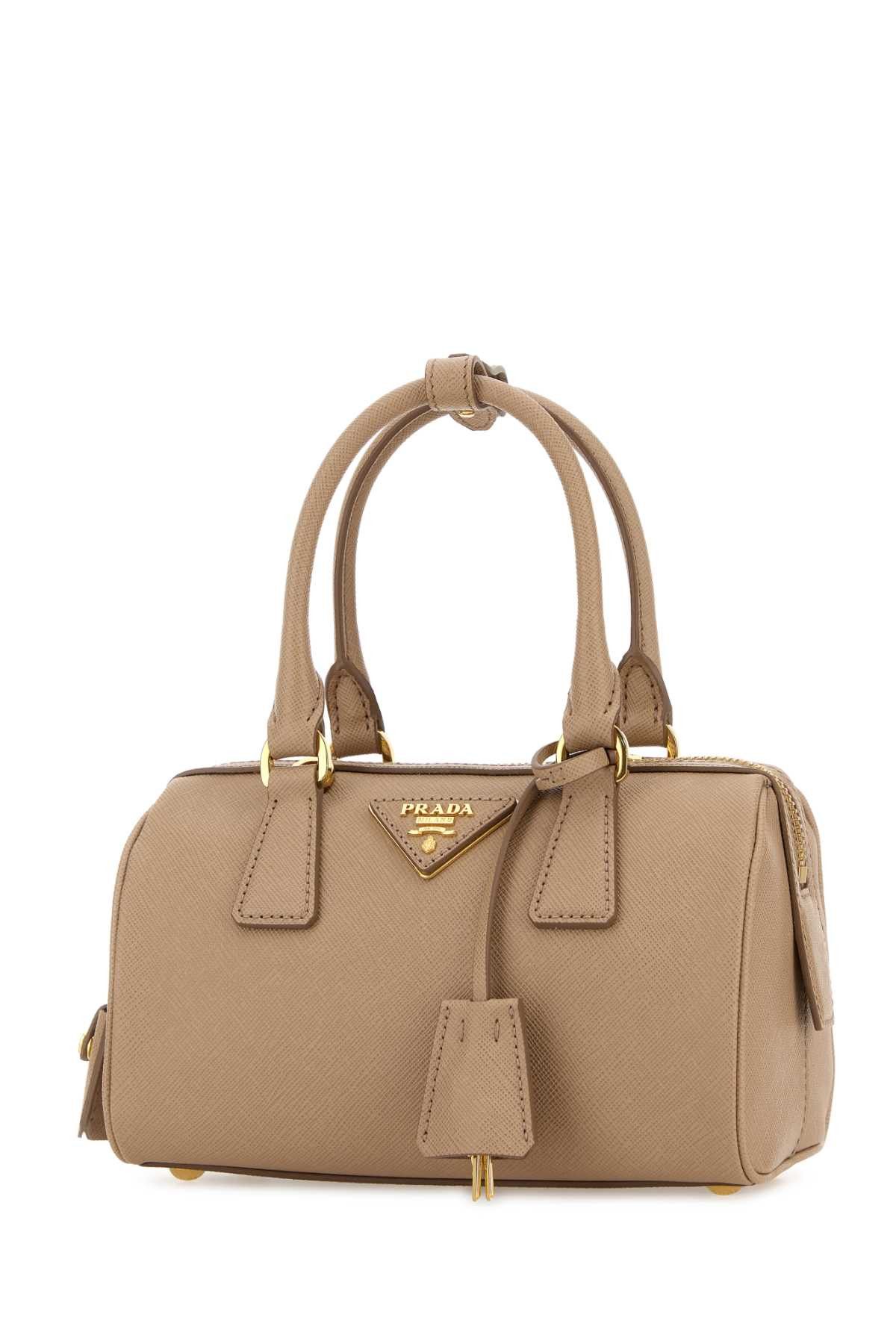 Prada Cappuccino Leather Handbag Size ONE SIZE - 2 Thumbnail