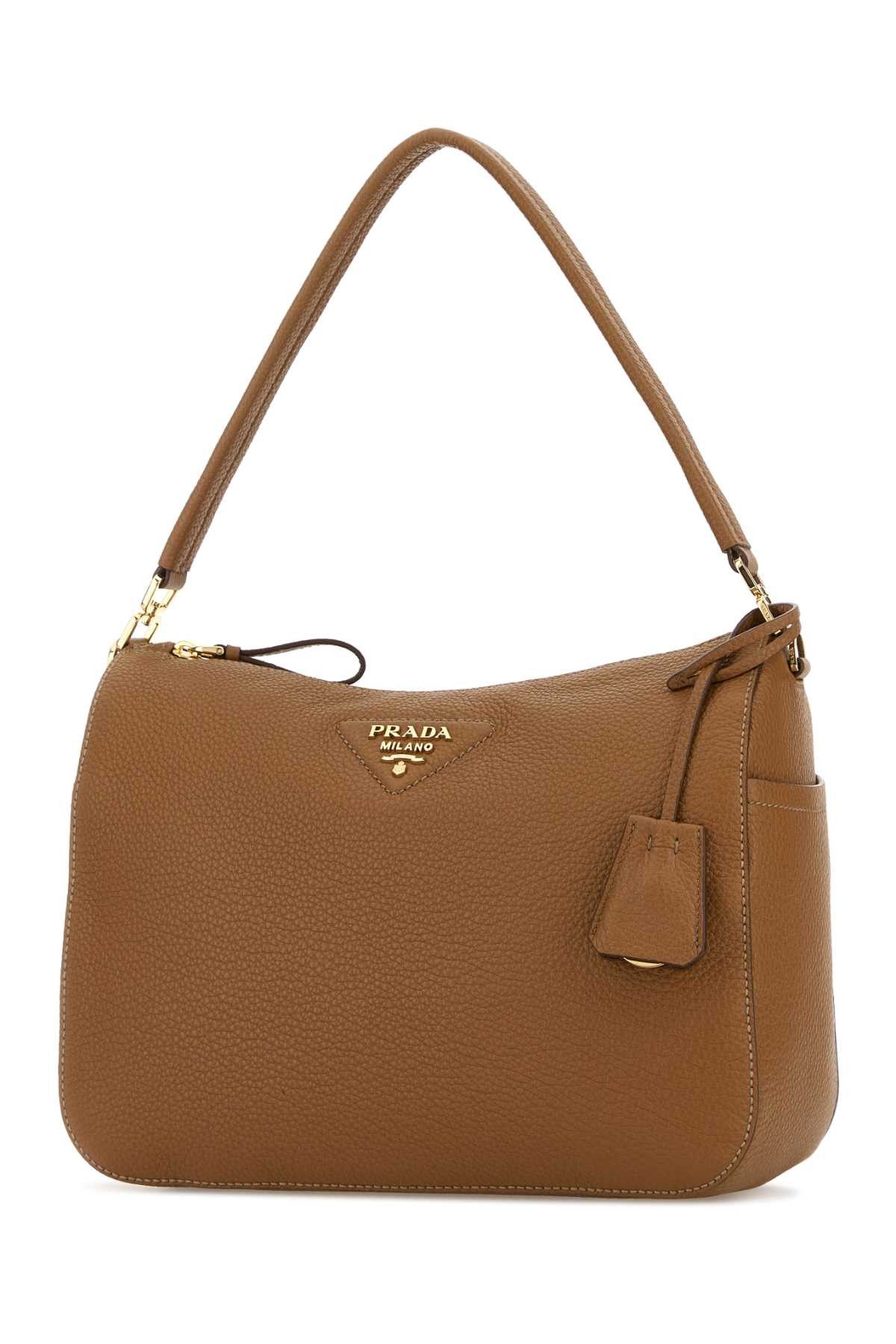 Prada Camel Leather Medium Shoulder Bag Size ONE SIZE - 2 Thumbnail