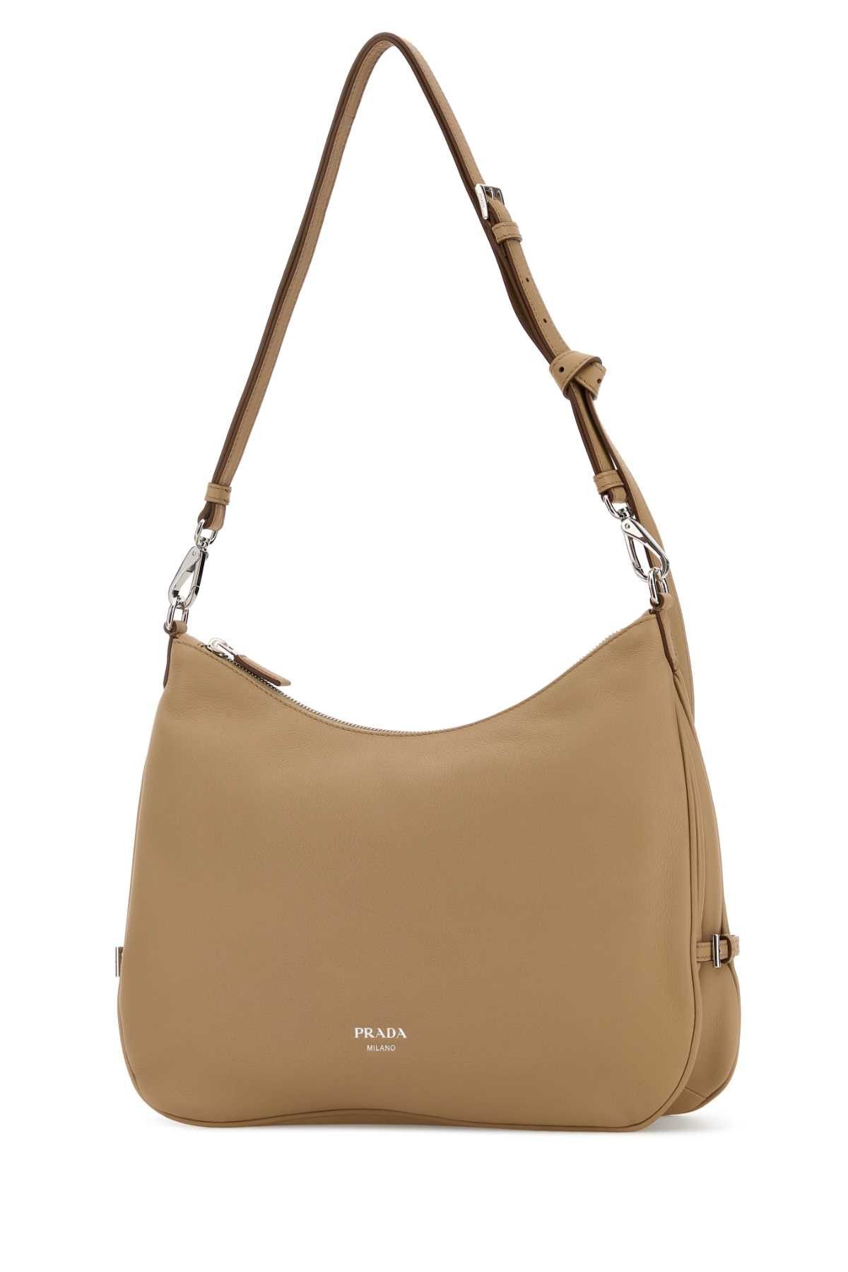 Prada Beige Leather Large Prada Fold Shopping Bag Size ONE SIZE - 2 Thumbnail