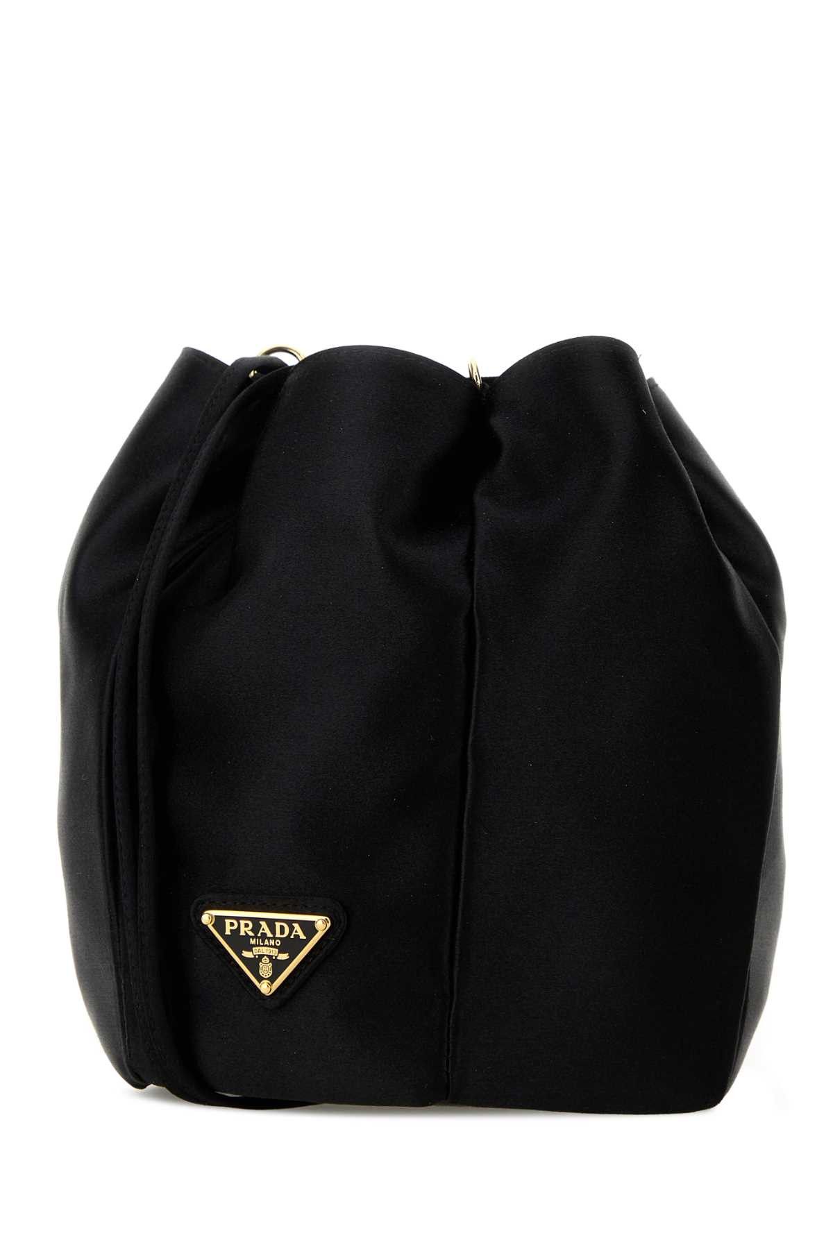 Prada Black Satin Bucket Bag Size ONE SIZE - 2 Thumbnail