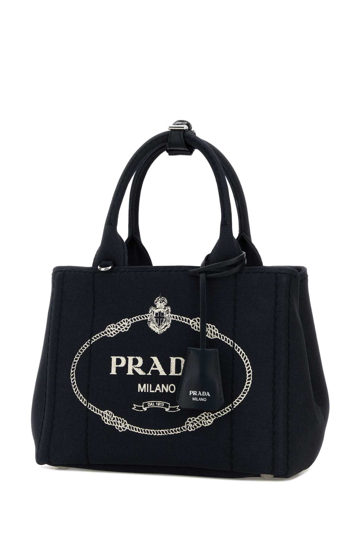 Prada Dark Blue Canvas Small Prada Jardiniã¨Re Handbag Size ONE SIZE - 2 Thumbnail