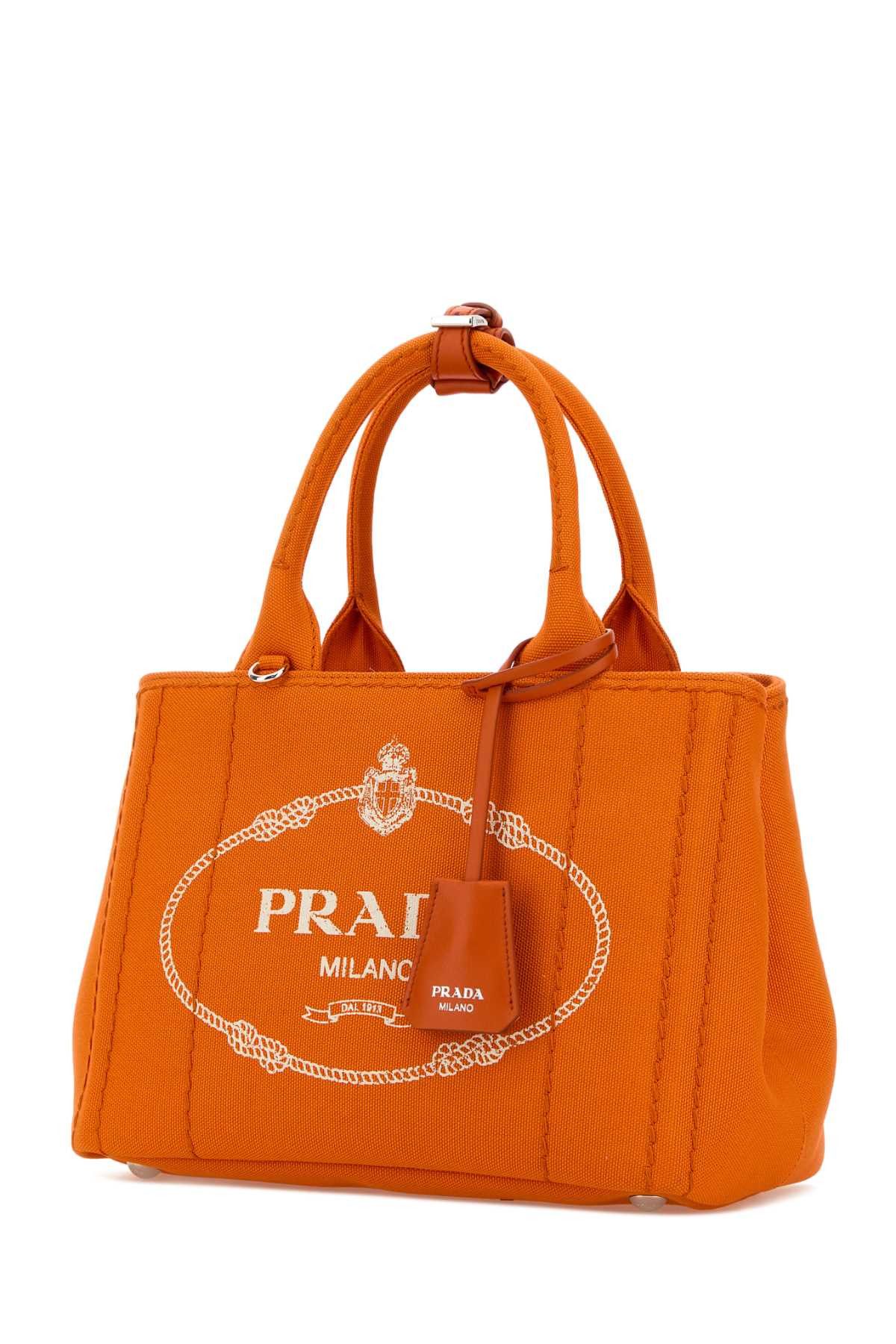 Prada Orange Canvas Small Prada Jardiniã¨Re Handbag Size ONE SIZE - 2 Thumbnail