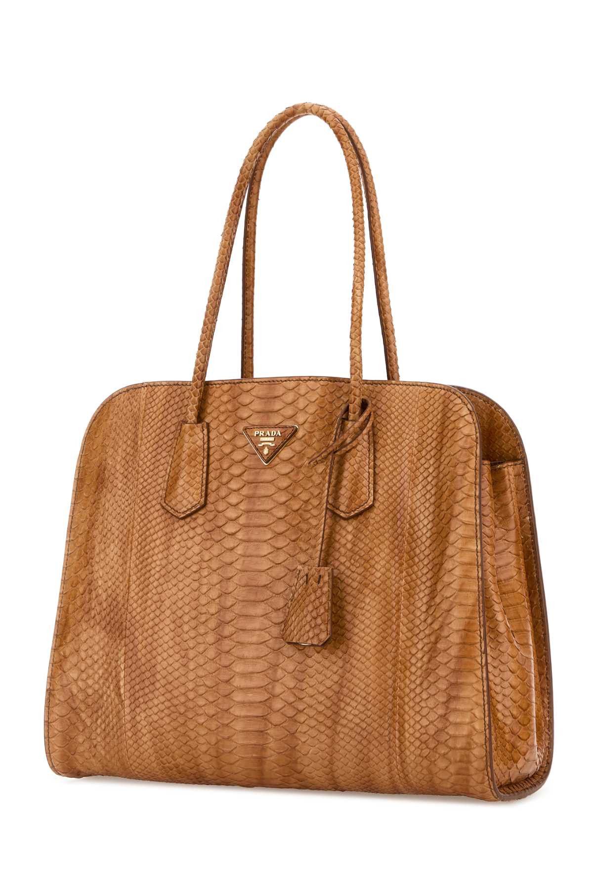 Prada Orange Leather Shopping Bag Size ONE SIZE - 2 Thumbnail