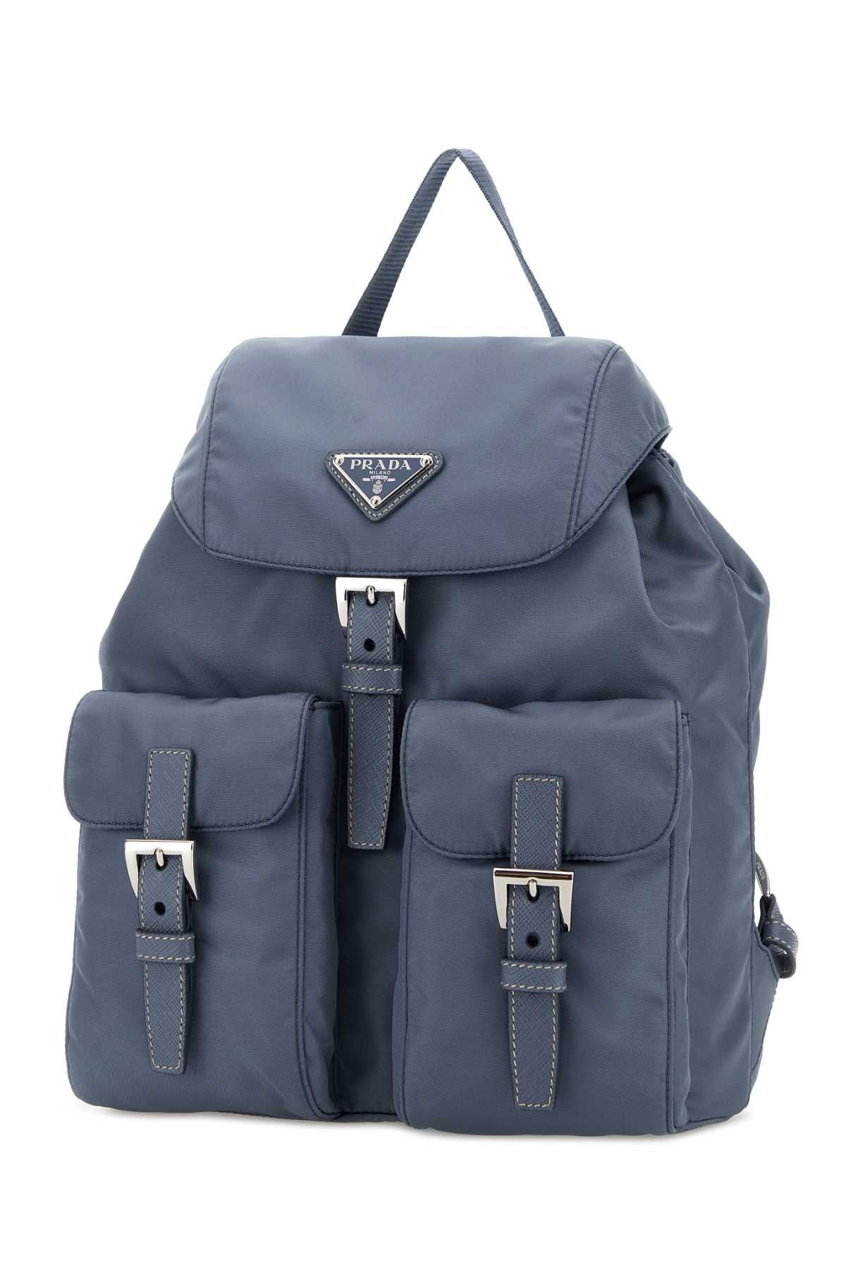 Prada Cerulean Blue Re-Nylon Small Backpack Size ONE SIZE - 2 Thumbnail