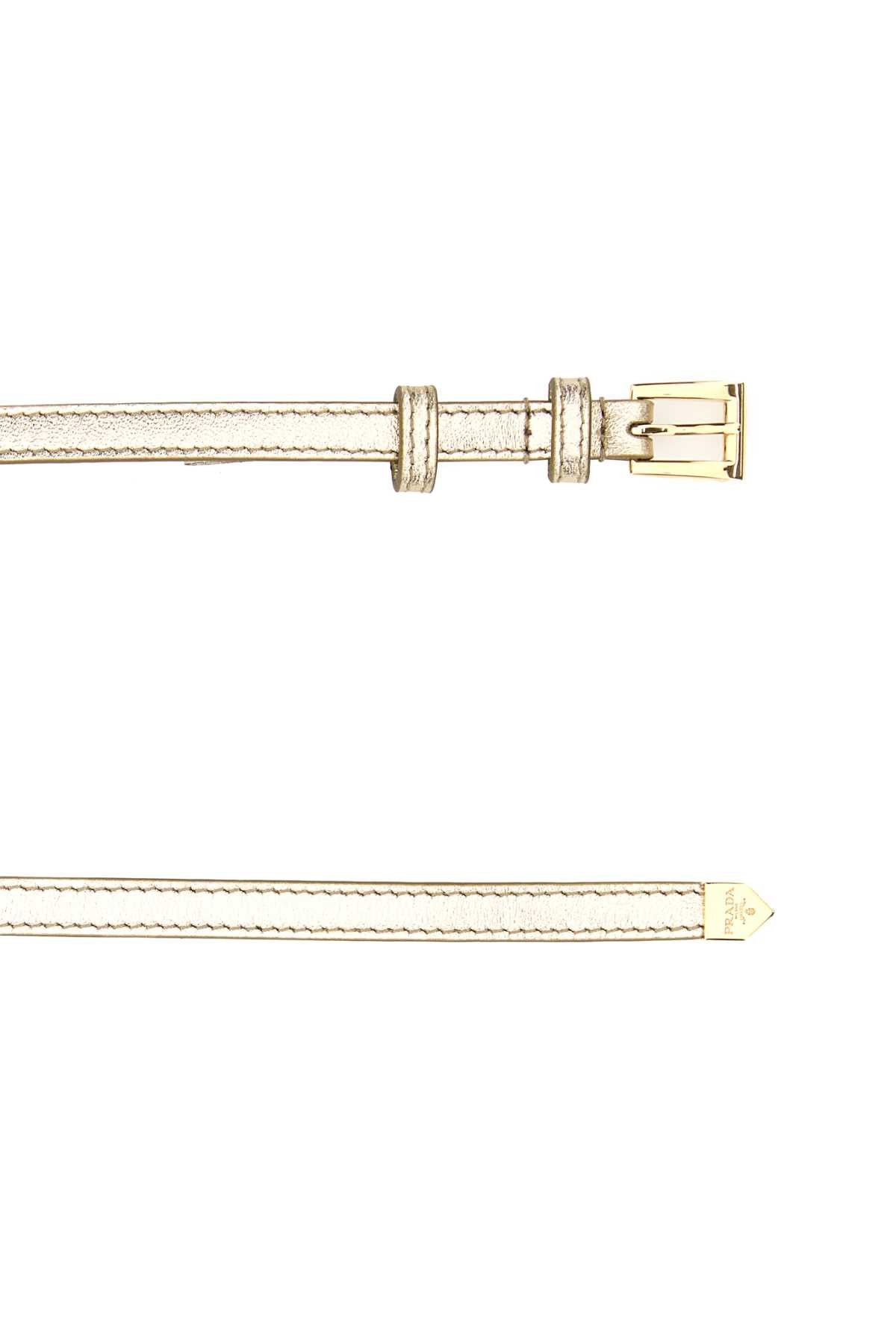 Prada Gold Leather Belt Size ONE SIZE - 2 Thumbnail