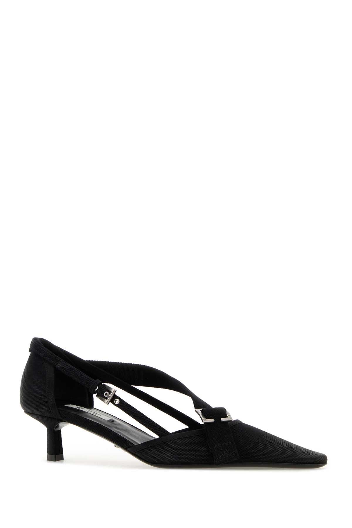 Prada Black Canvas Pumps Size US 11 / IT 41 - 2 Thumbnail