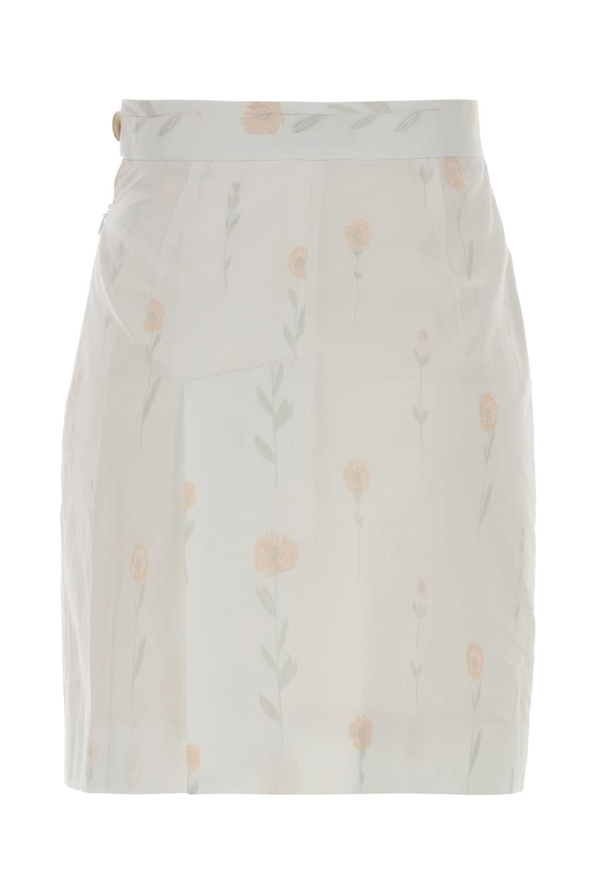 Vivienne Westwood Floral Cotton Blend Crotch Mini Skirt Size 28" / US 6 / IT 42 - 2 Thumbnail