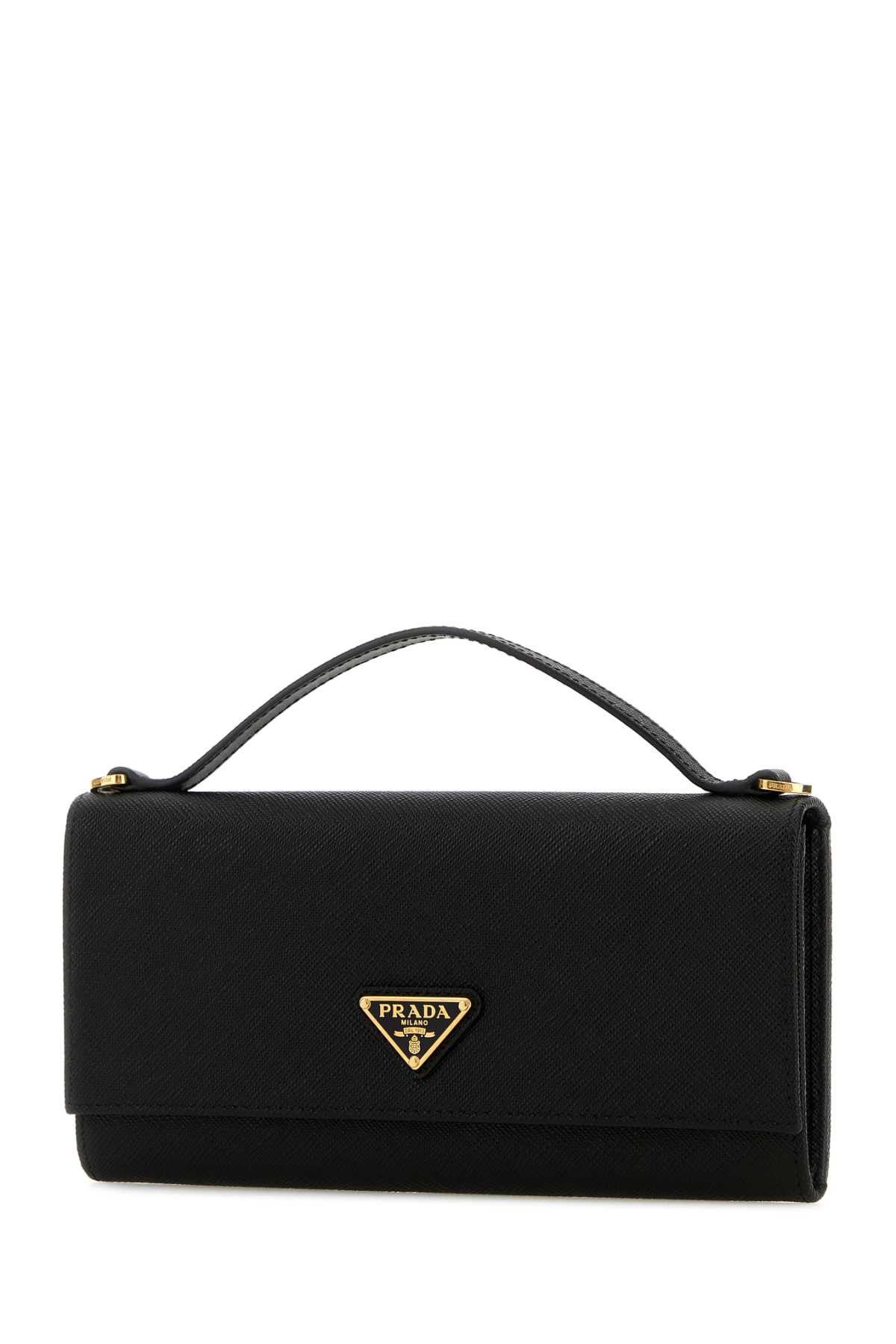Prada Black Leather Wallet Size ONE SIZE - 2 Thumbnail