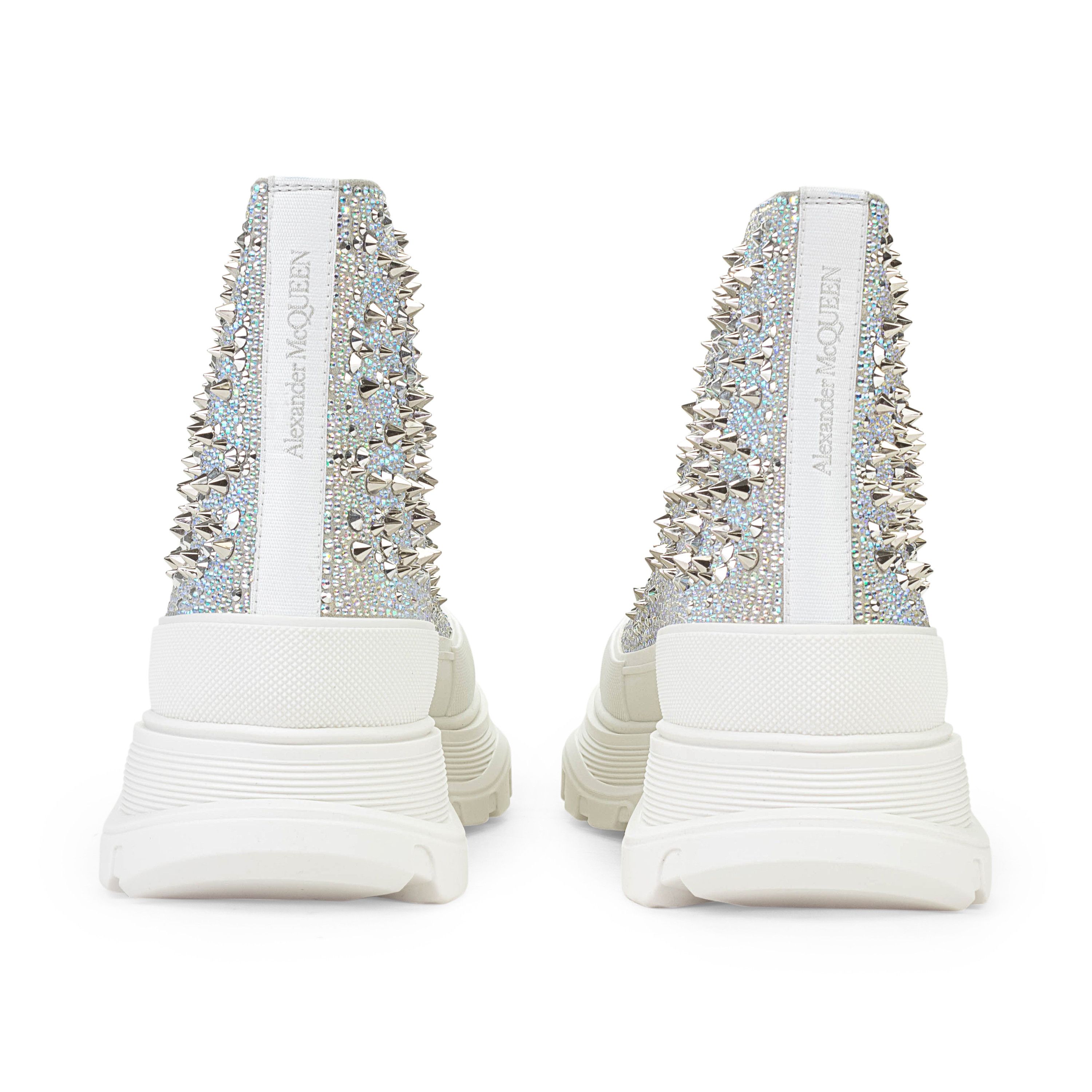 Alexander McQueen Alexander McQueen SOFT SUEDE WHITE SILVER BOOTS SIZE 43 Size US 10 / EU 43 - 6 Thumbnail