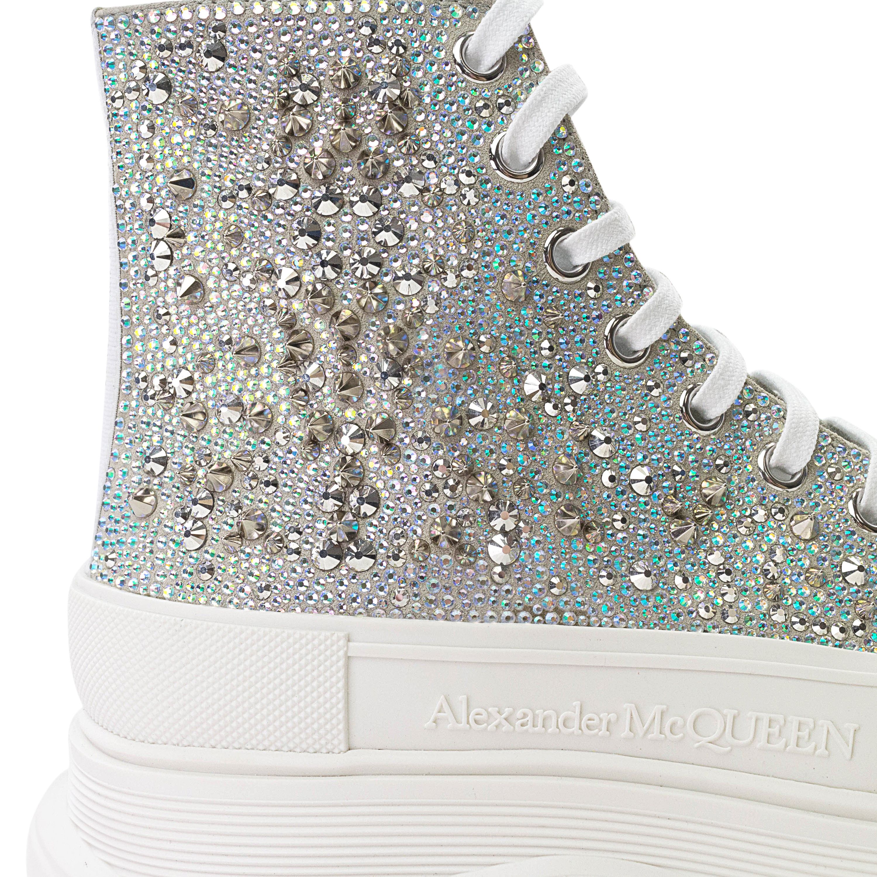 Alexander McQueen Alexander McQueen SOFT SUEDE WHITE SILVER BOOTS SIZE 43 Size US 10 / EU 43 - 7 Thumbnail