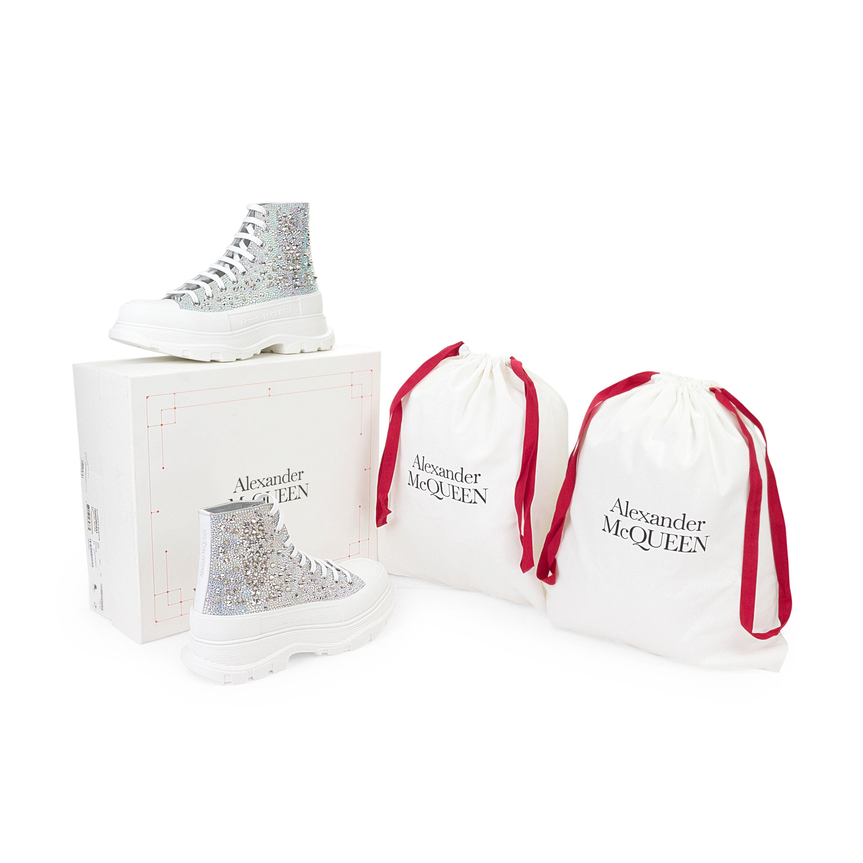 Alexander McQueen Alexander McQueen SOFT SUEDE WHITE SILVER BOOTS SIZE 43 Size US 10 / EU 43 - 8 Thumbnail