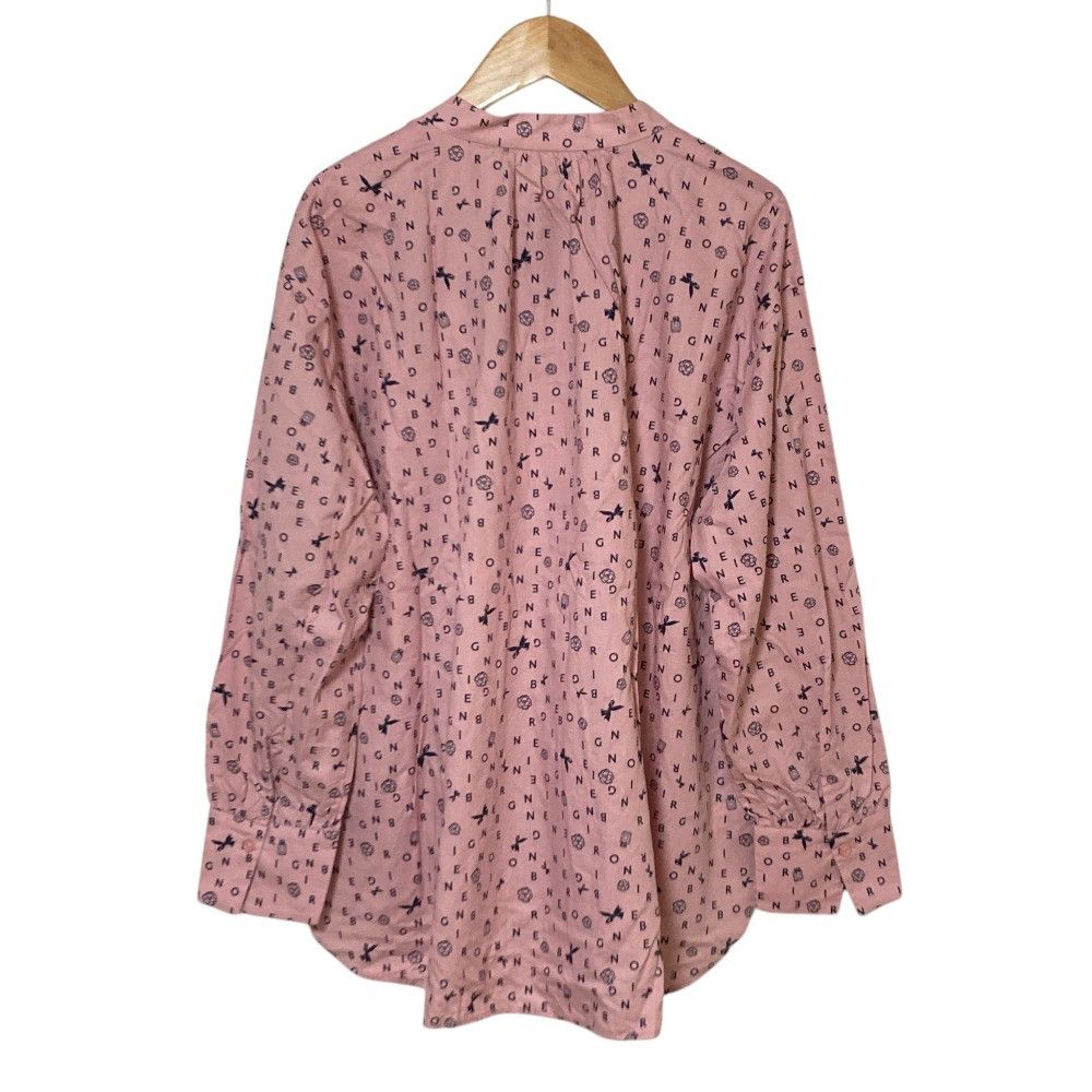 Other Other INGEBORG Random Logo Print Silk Ribbon Blouse Textile Tops A2251FB201 DUTY FREE for USA Size ONE SIZE - 2 Thumbnail