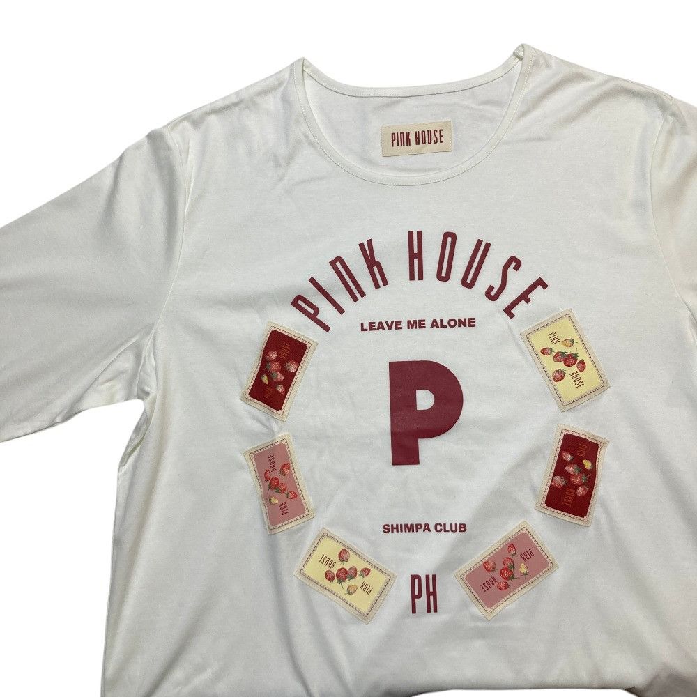 Other Other PINK HOUSE Strawberry Patchwork Long Sleeve Top Textile T-Shirts A2151UP0274 DUTY FREE for USA Size ONE SIZE - 3 Thumbnail