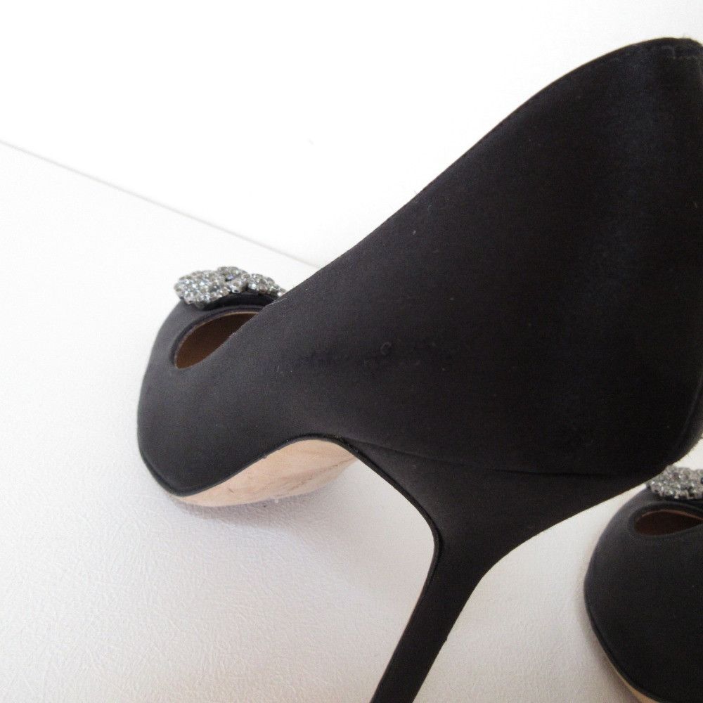 Manolo Blahnik Manolo Blahnik Manolo Blahnik Hangisi Satin Pumps Textile Shoes DUTY FREE for USA Size ONE SIZE - 16 Thumbnail