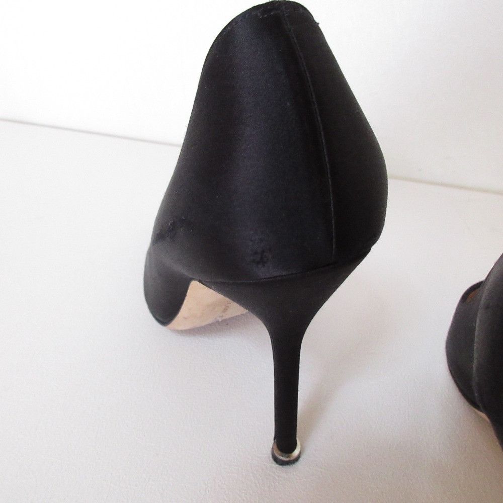Manolo Blahnik Manolo Blahnik Manolo Blahnik Hangisi Satin Pumps Textile Shoes DUTY FREE for USA Size ONE SIZE - 17 Thumbnail