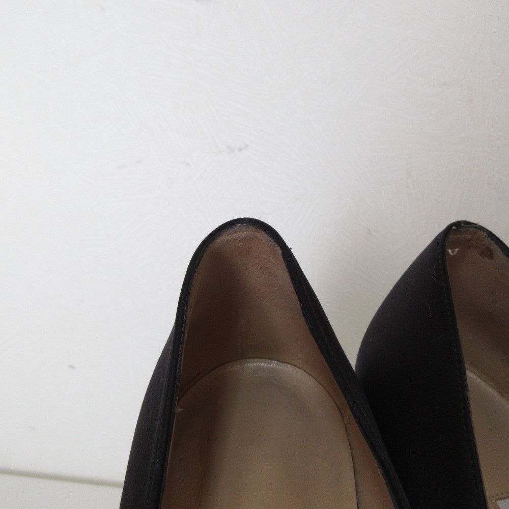 Manolo Blahnik Manolo Blahnik Manolo Blahnik Hangisi Satin Pumps Textile Shoes DUTY FREE for USA Size ONE SIZE - 11 Thumbnail