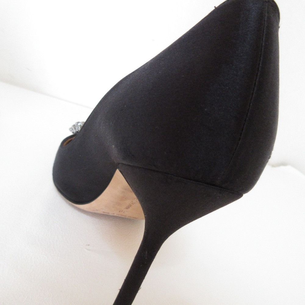 Manolo Blahnik Manolo Blahnik Manolo Blahnik Hangisi Satin Pumps Textile Shoes DUTY FREE for USA Size ONE SIZE - 18 Thumbnail