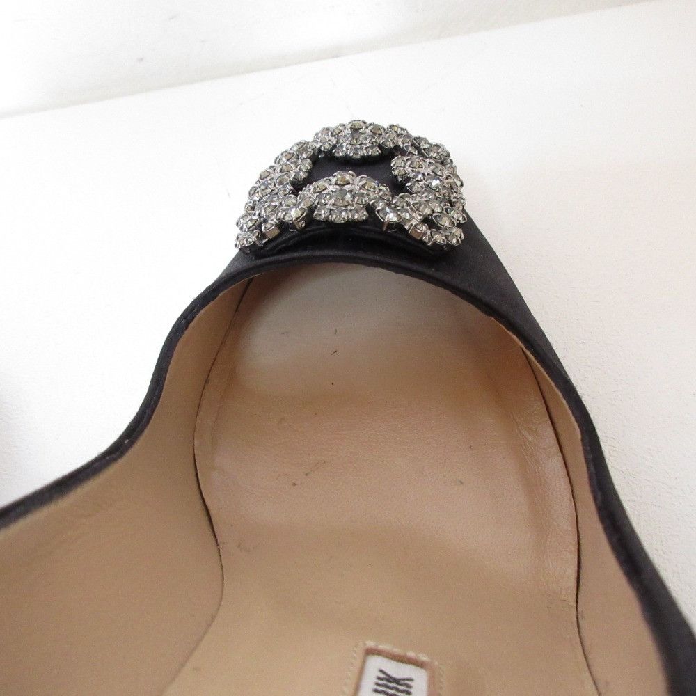 Manolo Blahnik Manolo Blahnik Manolo Blahnik Hangisi Satin Pumps Textile Shoes DUTY FREE for USA Size ONE SIZE - 12 Thumbnail