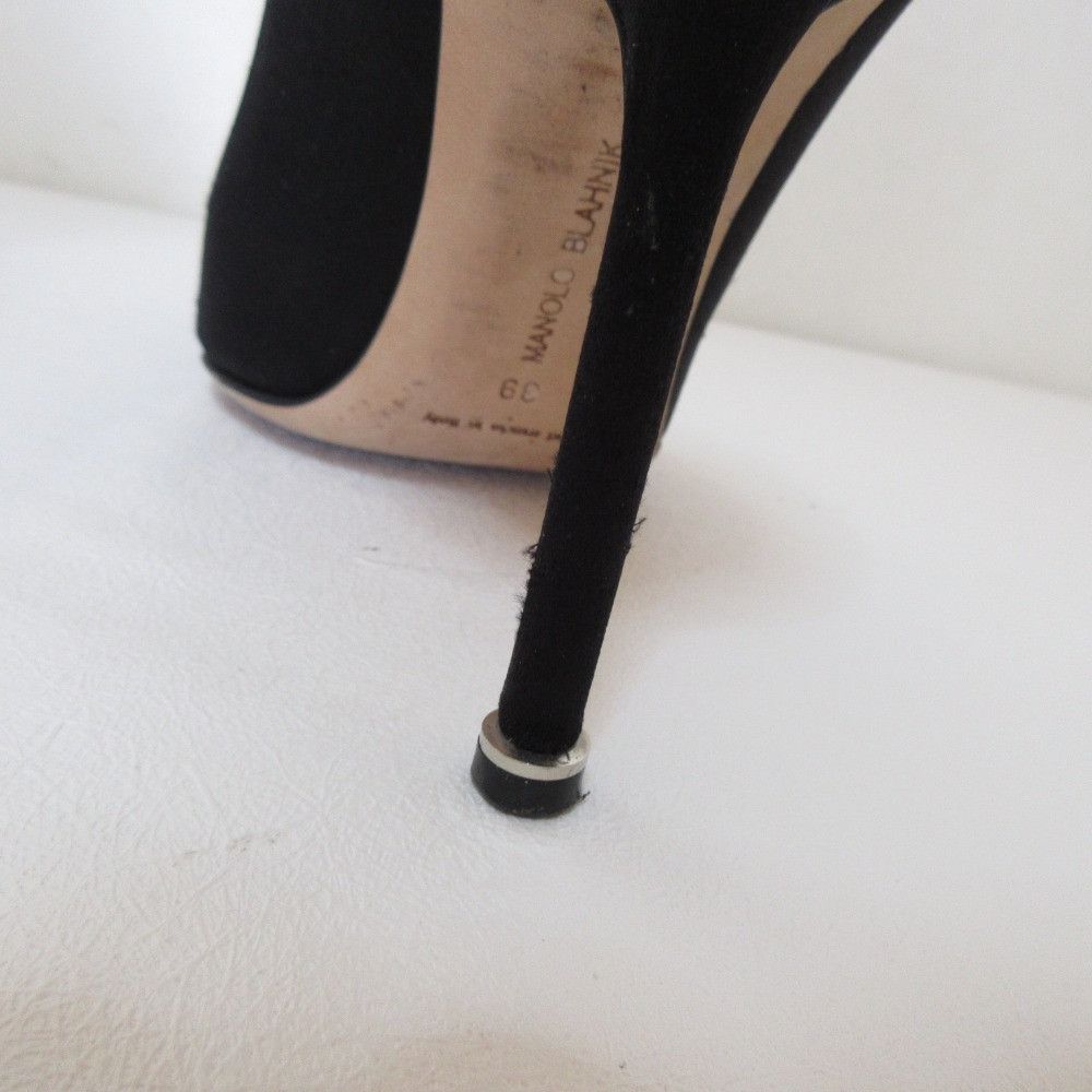 Manolo Blahnik Manolo Blahnik Manolo Blahnik Hangisi Satin Pumps Textile Shoes DUTY FREE for USA Size ONE SIZE - 19 Thumbnail