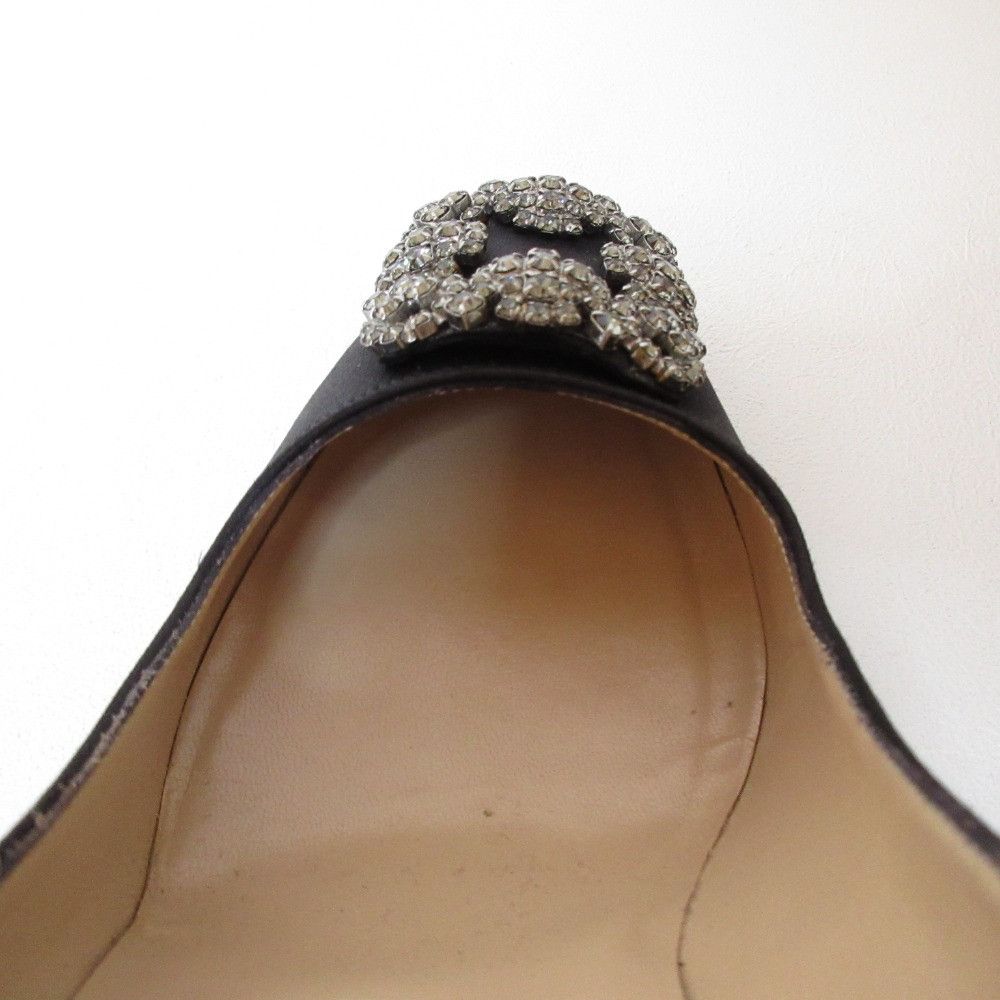 Manolo Blahnik Manolo Blahnik Manolo Blahnik Hangisi Satin Pumps Textile Shoes DUTY FREE for USA Size ONE SIZE - 13 Thumbnail